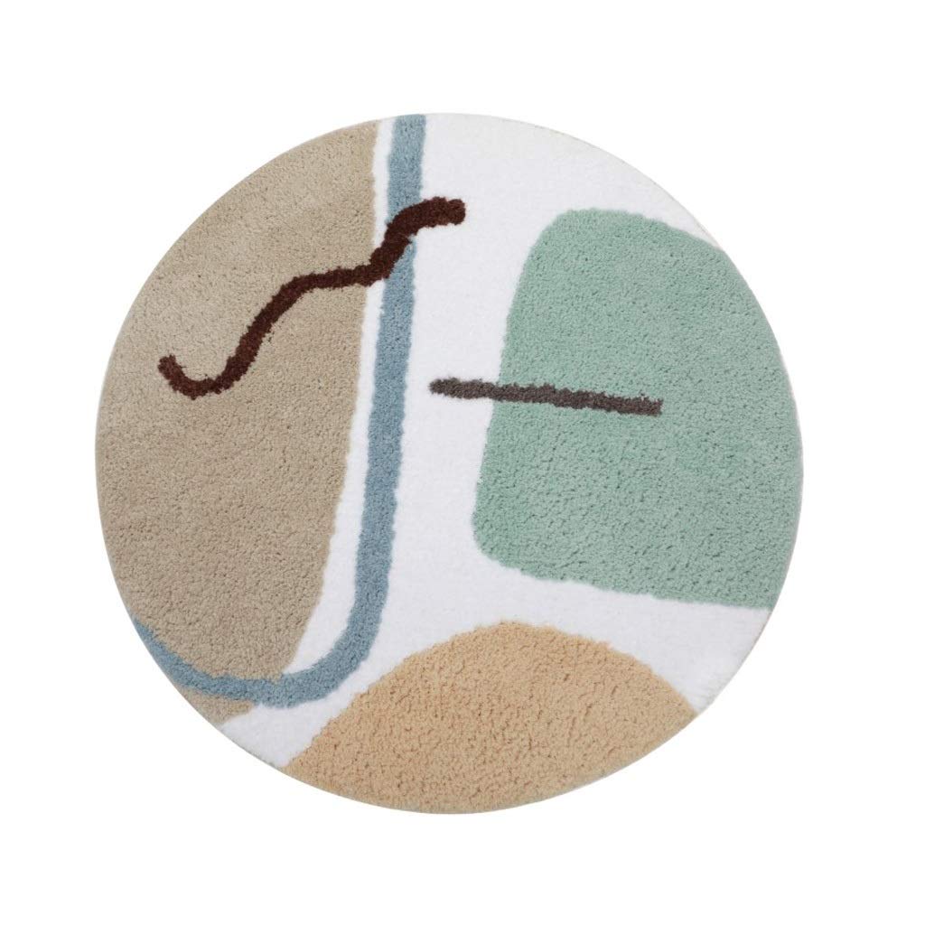 Tapis de sol rond antidérapant amortissant pour parquets de chambre et salon