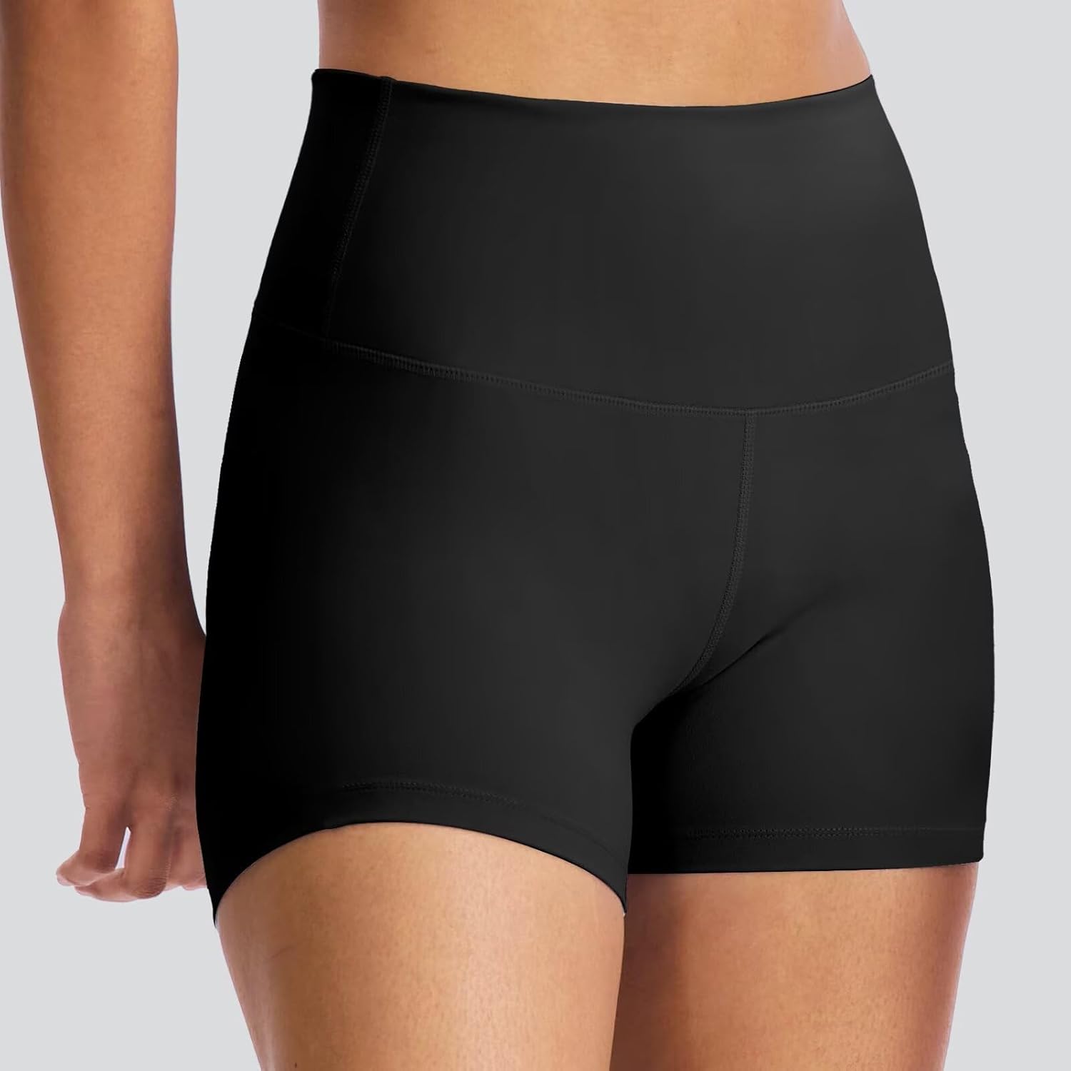 Women's 4"/ 6" Gym Biker Shorts, Spandex Athletic Workout High Waisted Yoga Shorts - Image 2