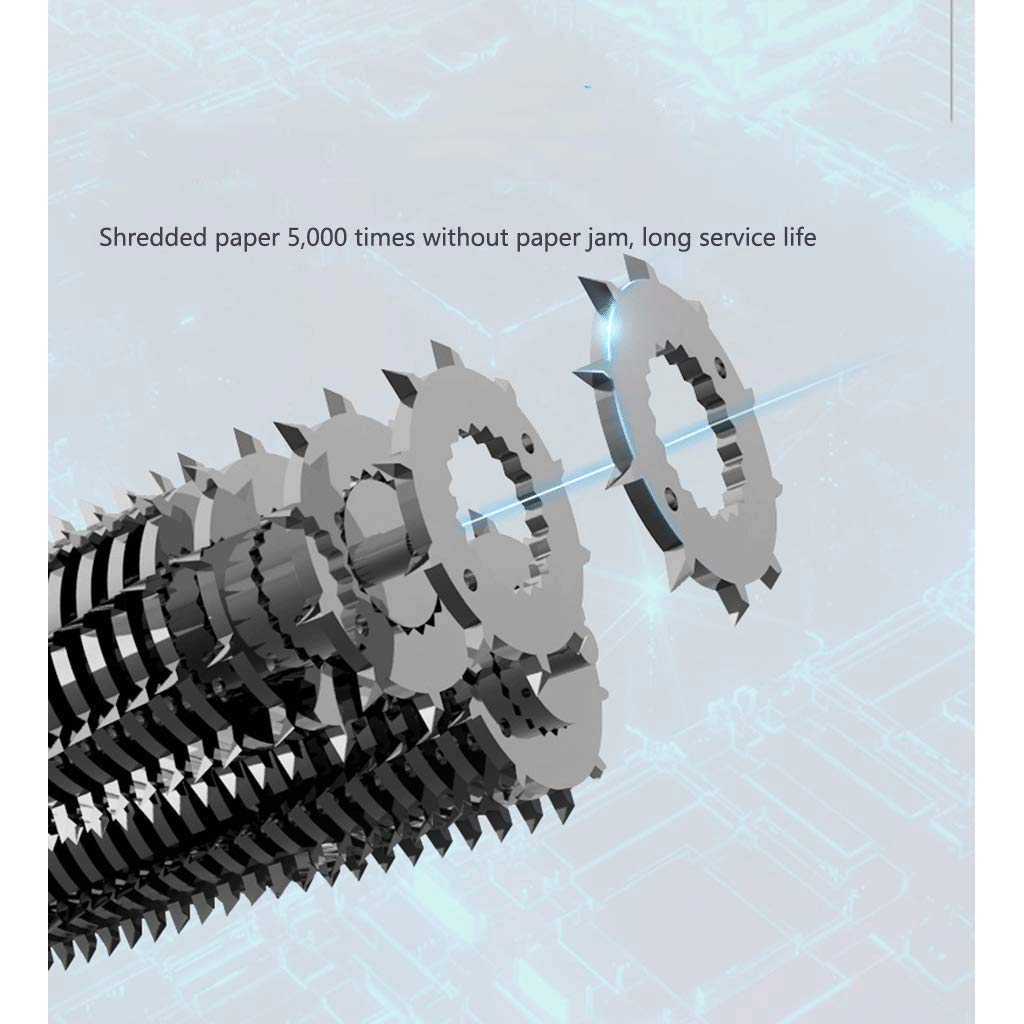 Eléctrica Oficina Trituradora, 7-Hoja de Cross-Cut Trituradora de Papel con arrancamiento de Compras, botón Luz de Trabajo Luz Oficina de Nueva Shredder