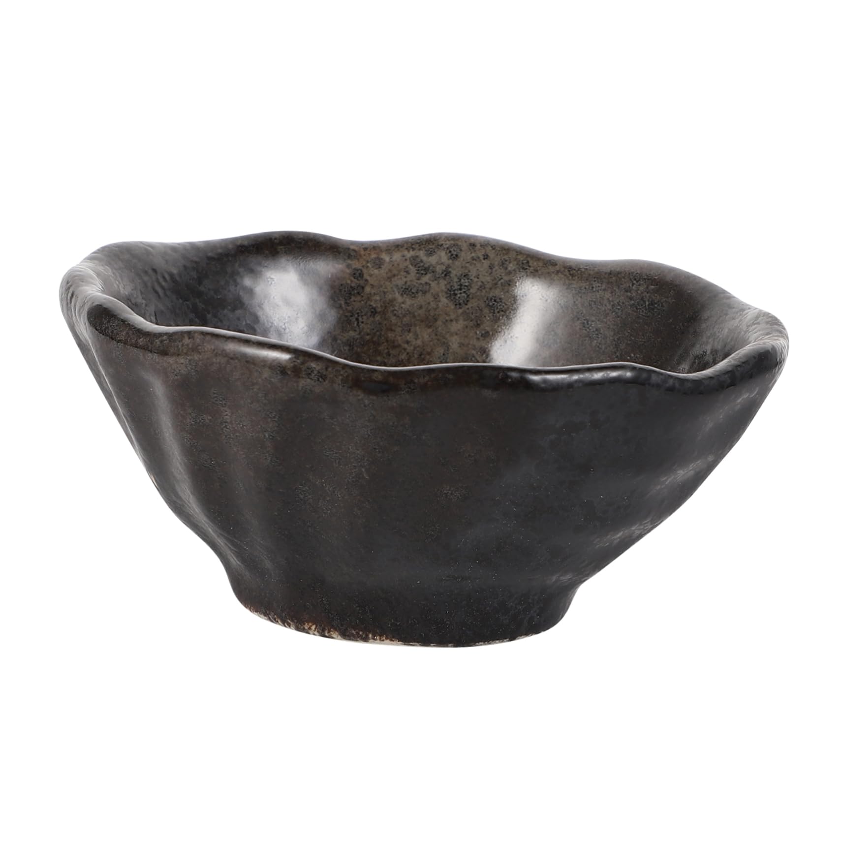 Sosoport 1Pc Japanese Style Ceramic Seasoning Dish Unique Irregular Shape Plate for Vinegar Sauces and Condiments for Home and Restaurant Use