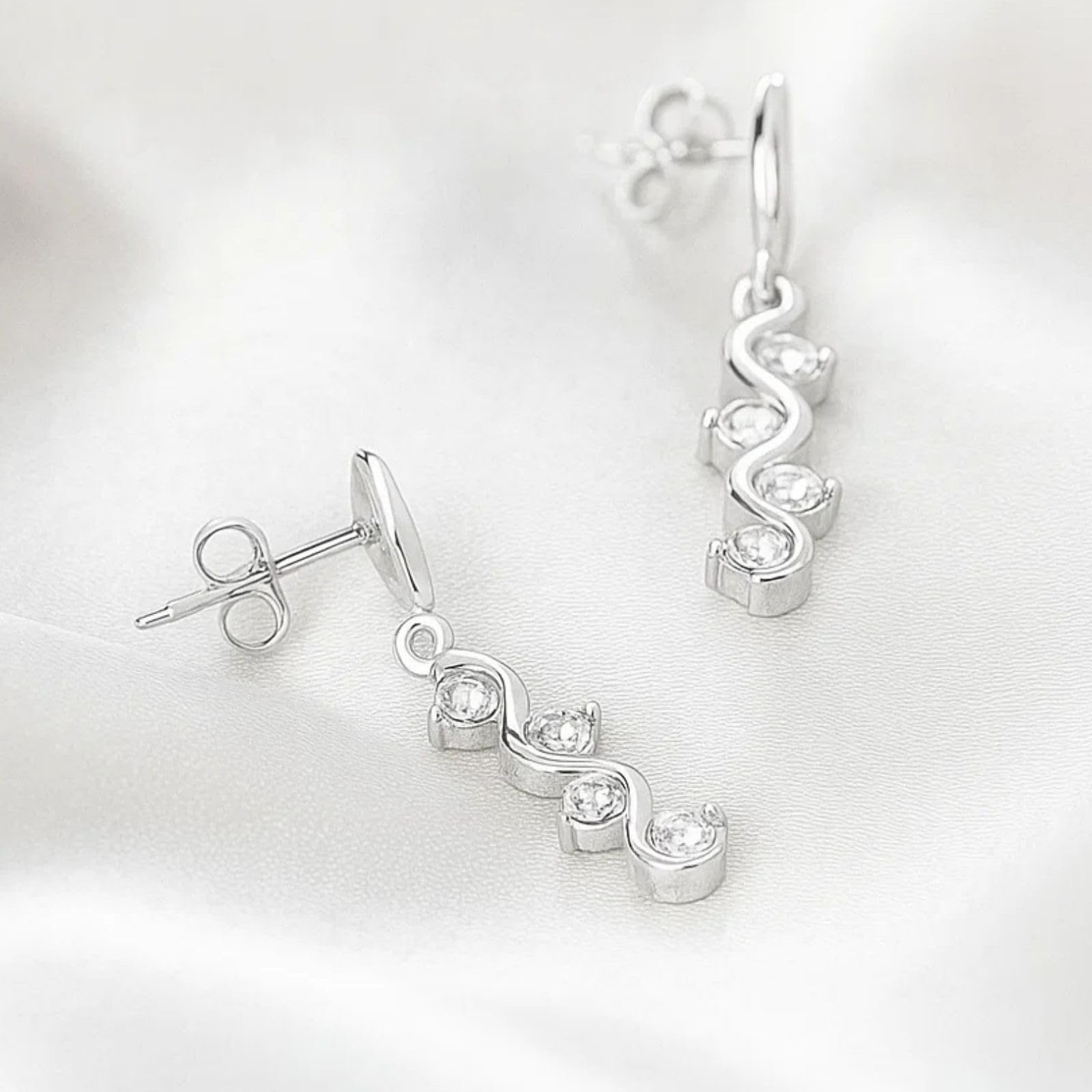 Damen Silberohrringe Silber 925 hängend Geschenkverpackung Geschenkideen für die Mama