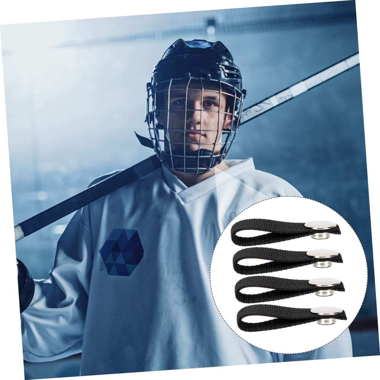 Gatuida 15pares Correa De Barbilla Desmontable para Casco De Hockey Repuesto De Alta Durabilidad Instalación Fácil Accesorio Esencial para Jugadores De Hockey