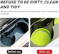Vista 33 de zipelo Bling Car Cup Coaster, 2 Pack Universal Vehicle Anti-Slip Cup Holder Insert Coasters, Crystal Rhinestone Silicone Shockproof Drink Mat, Car
