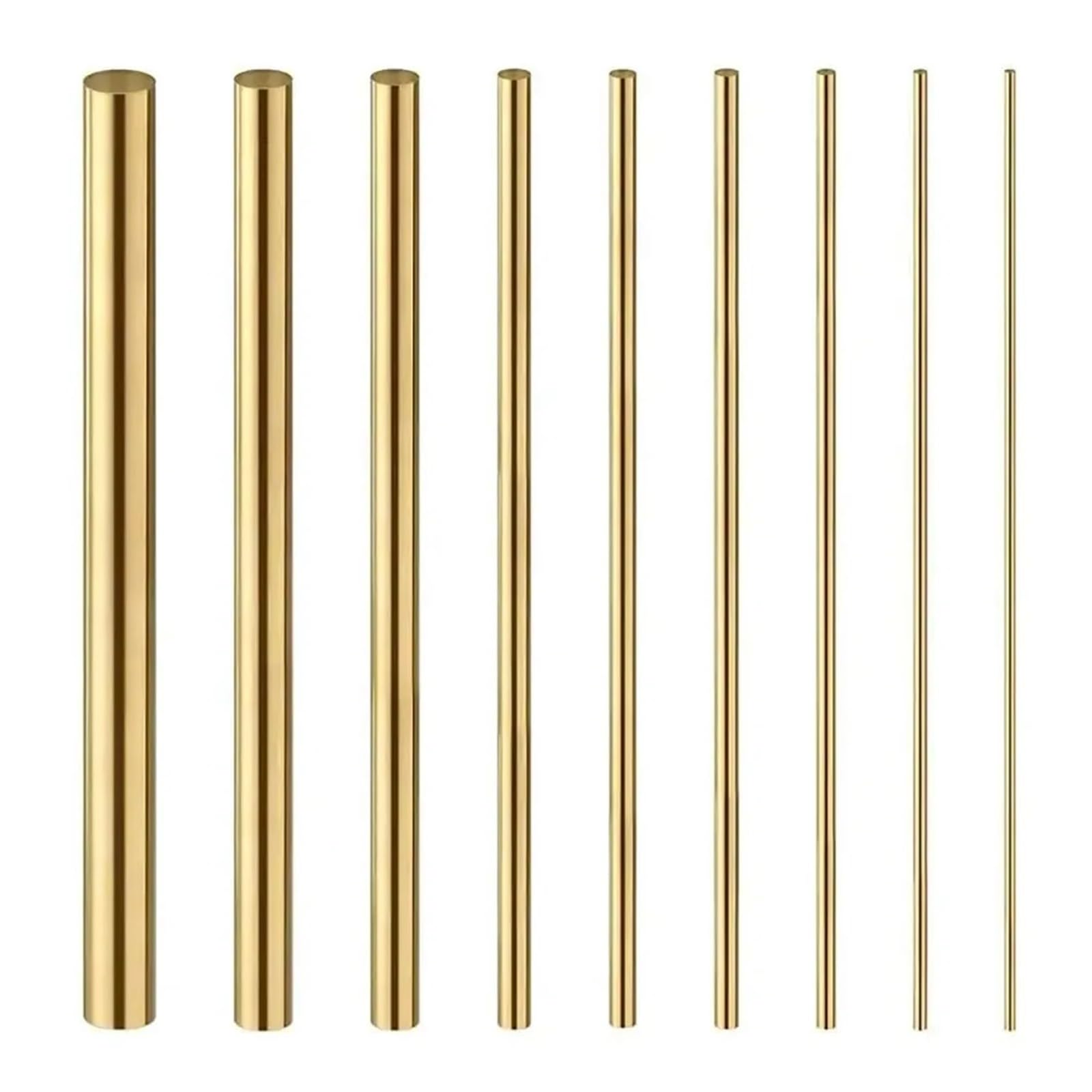 Barra di ottone, lunghezza 500 mm, diametro 0,8/1/1,2/1,30 mm a 3,0 mm, barra di rame puro massiccio, utensile da taglio for tornio, barre di metallo realizzate a mano(5Pcs,2.4x500mm)
