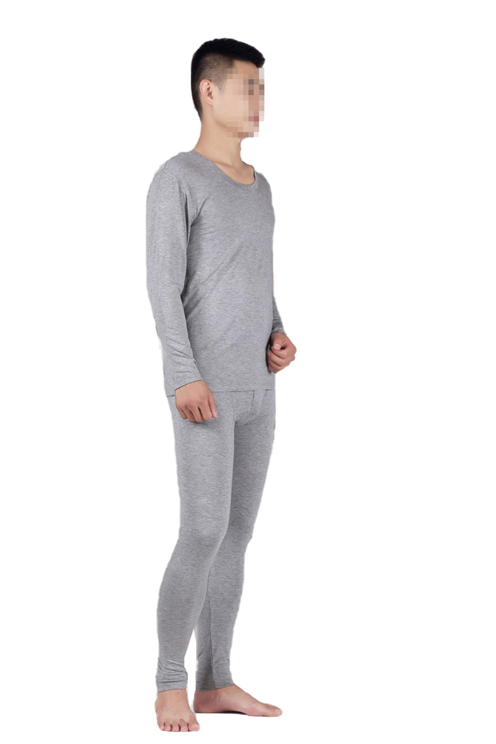 Intimo Termico da Uomo Lungo Intimo Uomo Autunno Intimo Modale Sottile da Uomo Caldo Plus Size XL- 9XL