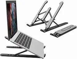 Suporte Ajustável de Plástico ABS para Notebook com 6 Posições Dobrável Ergonômico Compatível com Notebook Tablet e Celular