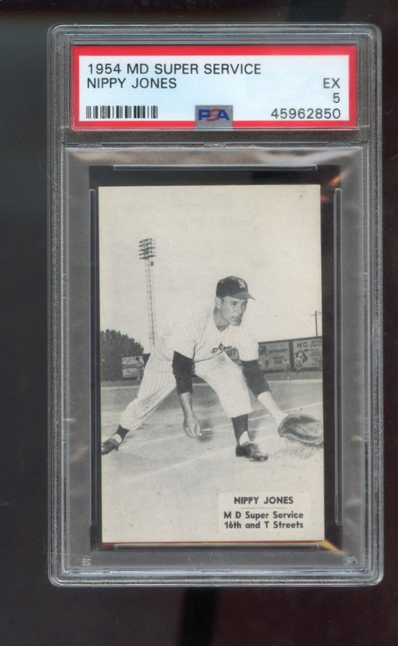 1954 MD M D Super Service Sacramento Solons Nippy Jones PSA 5 Graded Baseball Card