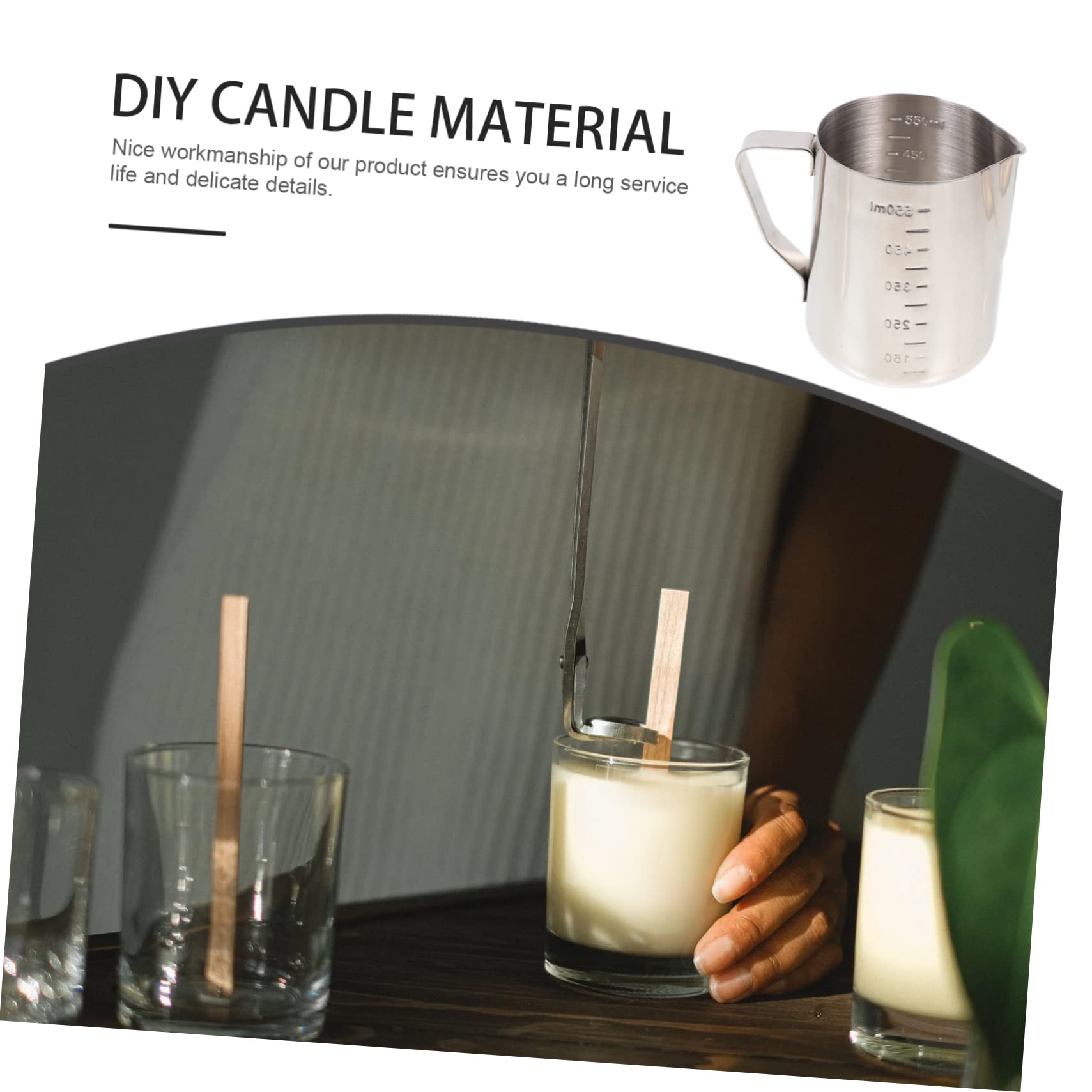 SEWACC Kit para Hacer Velas Acero Inoxidable Fácil de Usar y Limpiar, Material Creativo Detalles Delicados, Accesorio Completo para Fabricar Velas en Casa