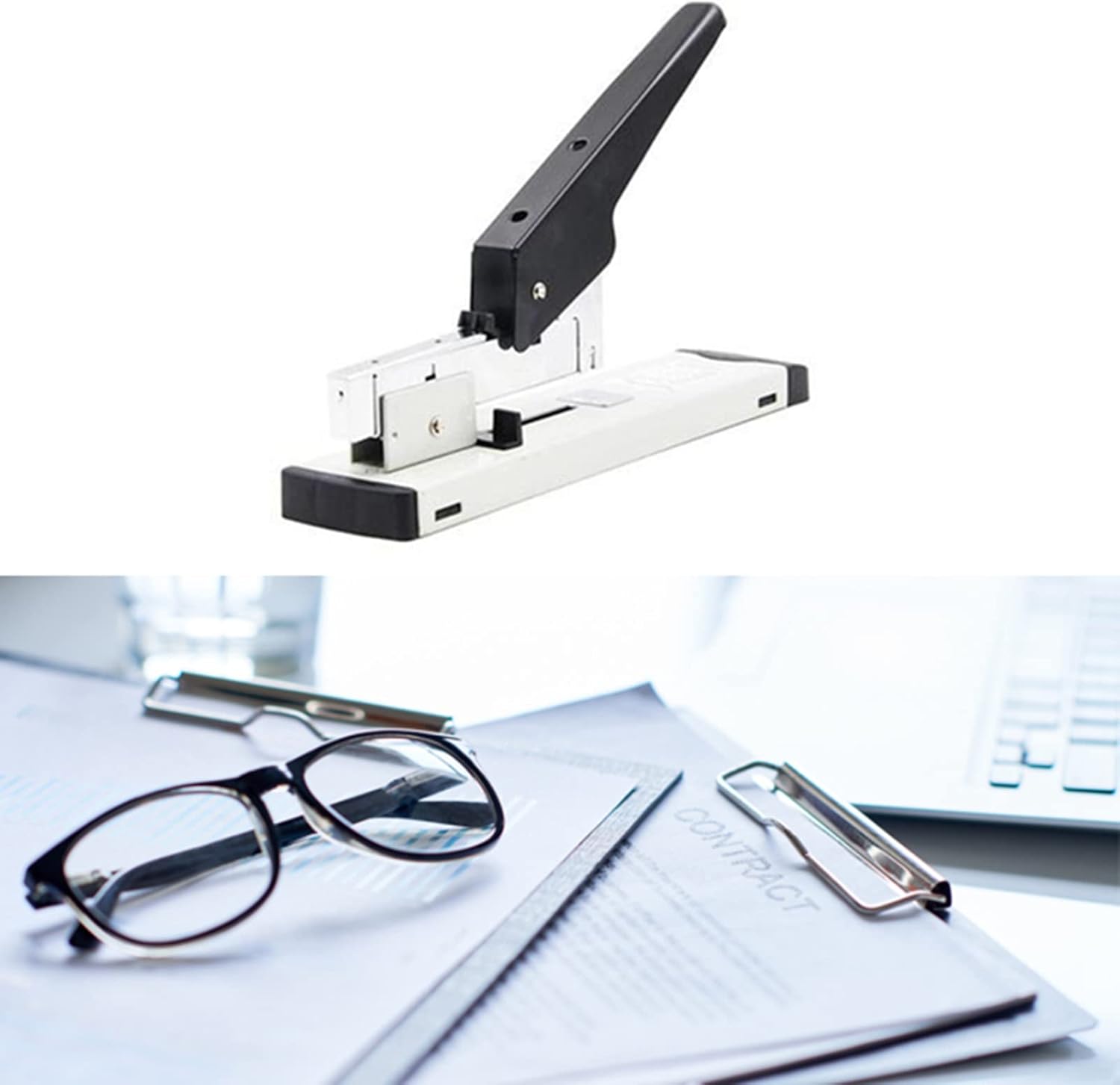 Tyenaza Heavy Duty Stapler, Alloy 100 Sheets High Capacity Labor Saving Desk Stapler for Office for Office, Home, School, or Business