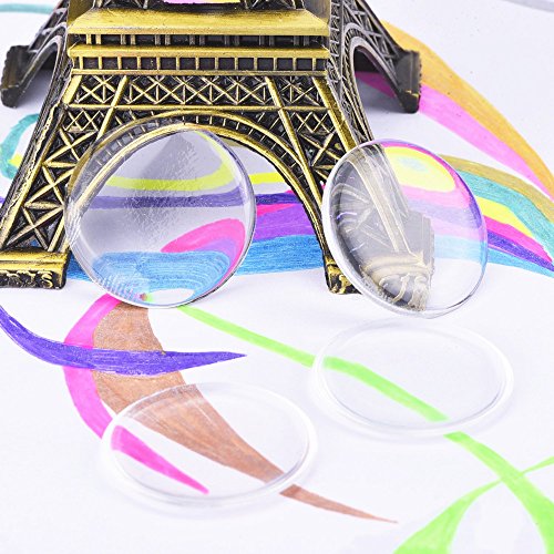 IGOGO 100-Piece Epoxy Resin Dome Stickers – Self-Adhesive Dots for DIY Crafts, Bottle Caps, Hair Bows, Scrapbooks, Jewelry & Pendants,1-Inch,Clear - Thumbnail 3