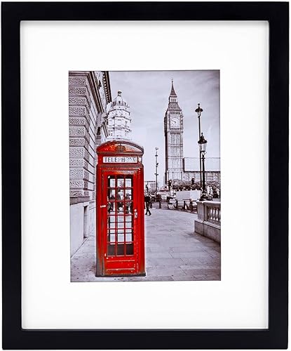 eletecpro Portarretratos de madera maciza de 11 x 14 pulgadas con cubierta de vidrio, pantalla horizontal y vertical de 8 x 10 pulgadas y 8.5 x 11