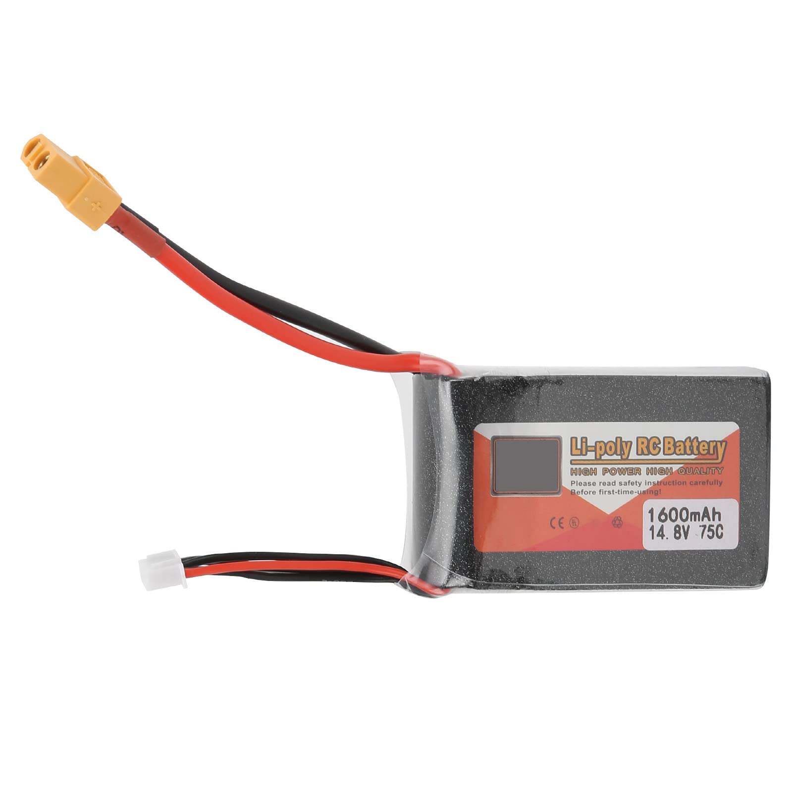 Batteria LiPO ad alta capacità con spina 1600mAh 75C 4S XT60 per batterie per elicotteri drone FPV per auto RC