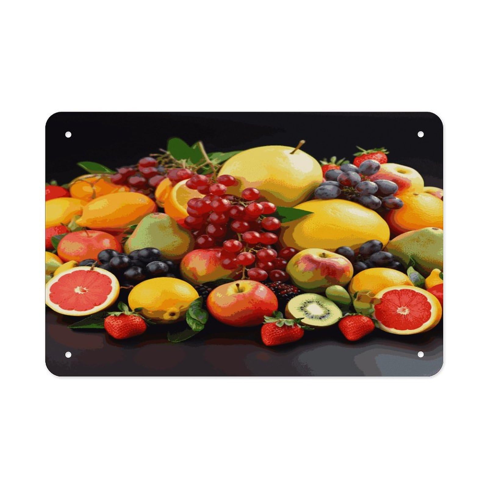 Fresh Fruits Metal Signs Wall Art Tin Sign