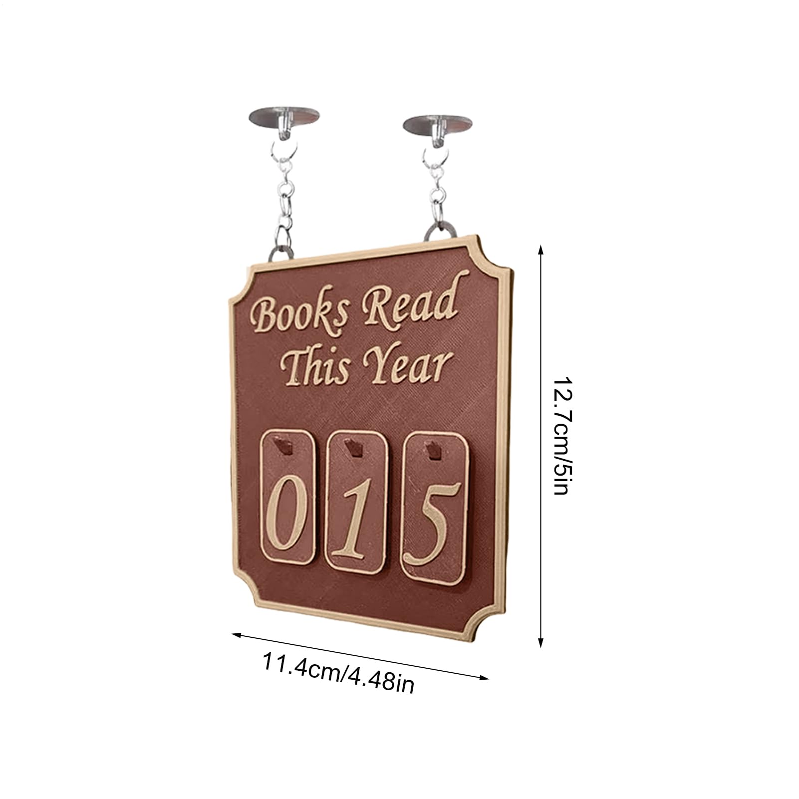 Bücherregal-Dekoration Mit Zähler - Lesefortschrittsanzeige Bis 999 Bücher - Kompakt & Stylisch Für Leser