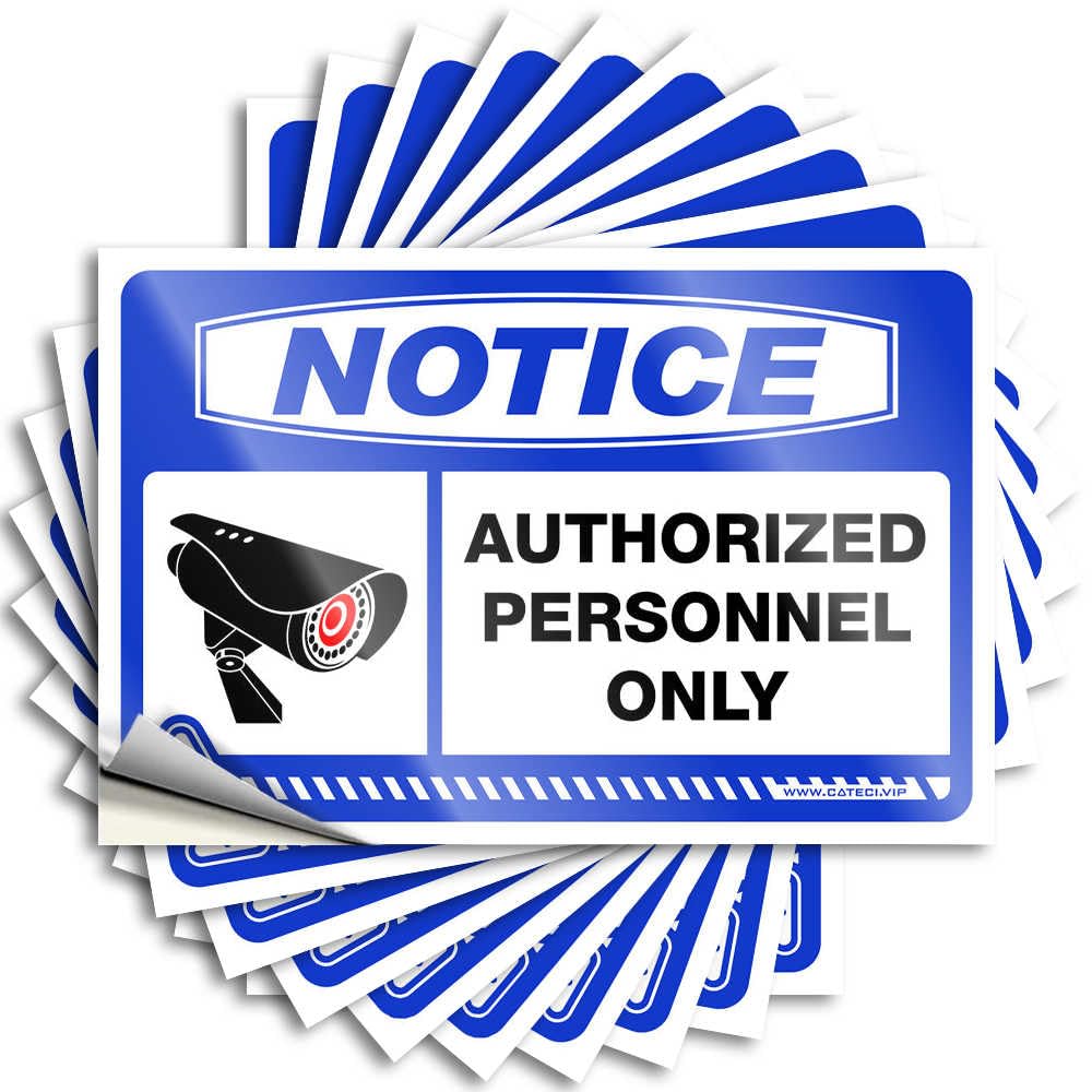 Hot Half Sticker - Notice Authorized Personnel Only Removable Decal Wall Easy Peel for Motorcycle(6X9CM)