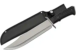 SZCO Supplies Faca para sobrevivência ao ar livre Silver Tech Bowie Blade de 38 cm, 211515-SL