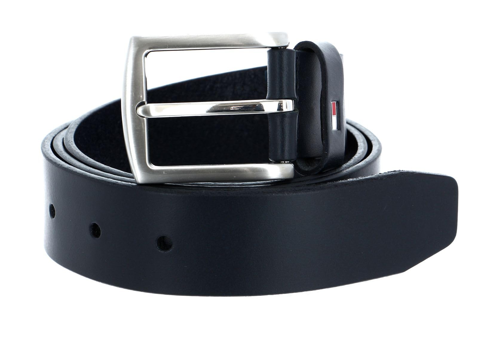 Tommy Hilfiger Men’s New Denton 3.5 Leather Belt, Blue (Midnight), 43.3 inches