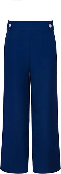 Anne Klein Womens High Rise Pull on Wide Leg W Button Wb D