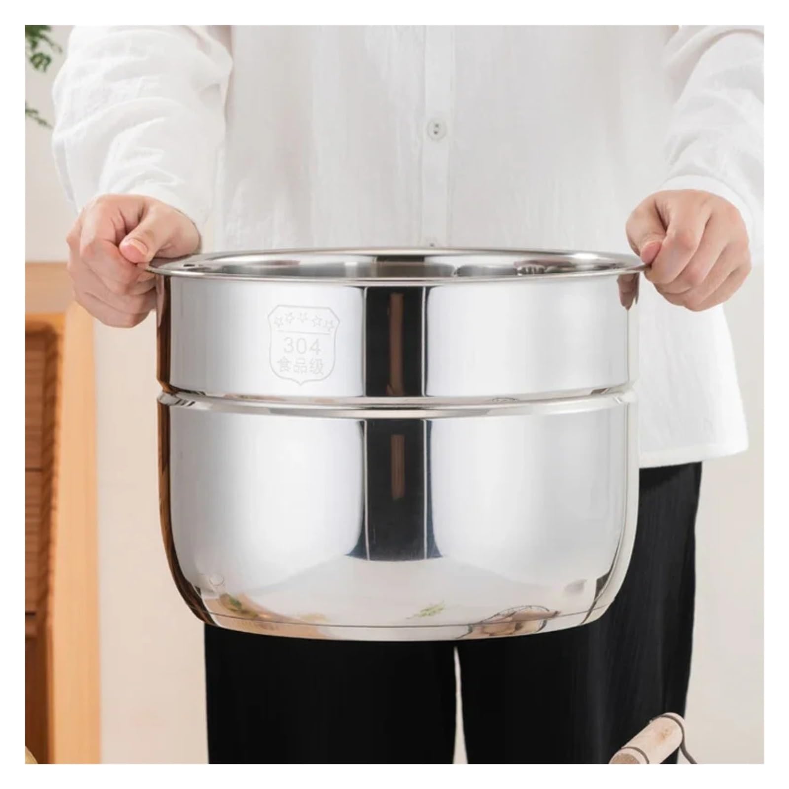 Olla a presión eléctrica de Acero Inoxidable 304 de Grado alimenticio, Olla multitazón for Sopa y gachas, Accesorios for cocinar bilis, 12 litros, 200