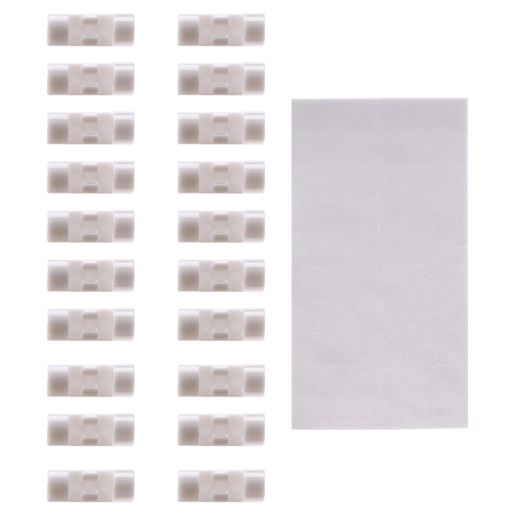 Aisuoka White 20Pcs/Lot Wire Fixing Clamp Clip Desktop Wire Clear Up Clips Holder Clamps Cable Clip Device Usb Cord Clips Holder Organiser（White）