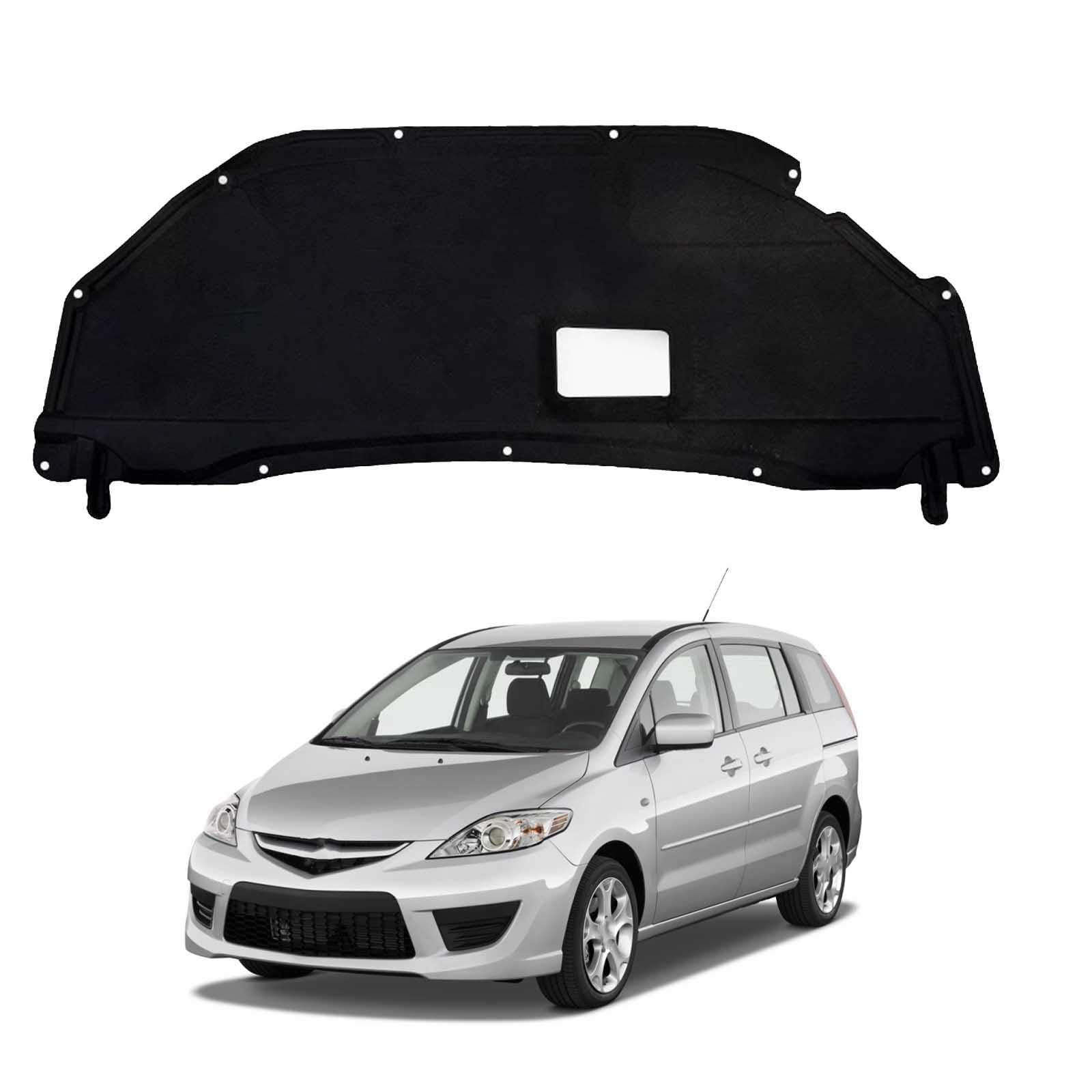 Papep Normal Heat Shield & Soundproof Cotton For Mazda 5 2005-2010 Oe: Cc2956681a C51356681, Bonnet Engine Insulation Mat, Noise Reduction Thermal Liner Cover For Car Hood