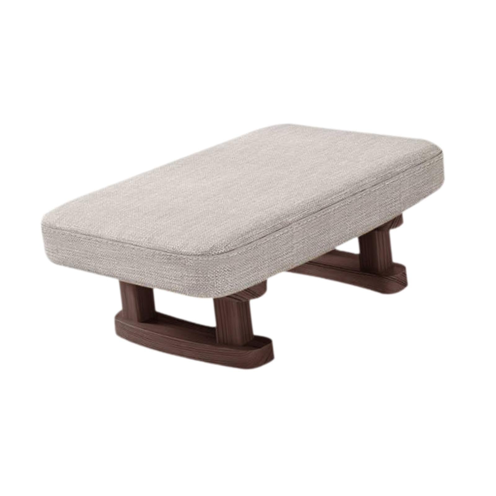 Pouf repose-pieds ottoman bas 40x30x18 cm rectangulaire couleur unie