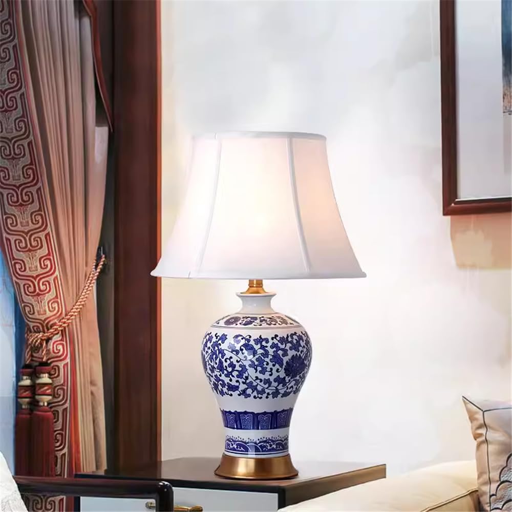 Moderno Ottone Ceramica Lampada da Tavolo Arte di Lusso Soggiorno Camera da Letto Studio Villa Hotel Led Comodino Scrivania Luce (Stile 19)