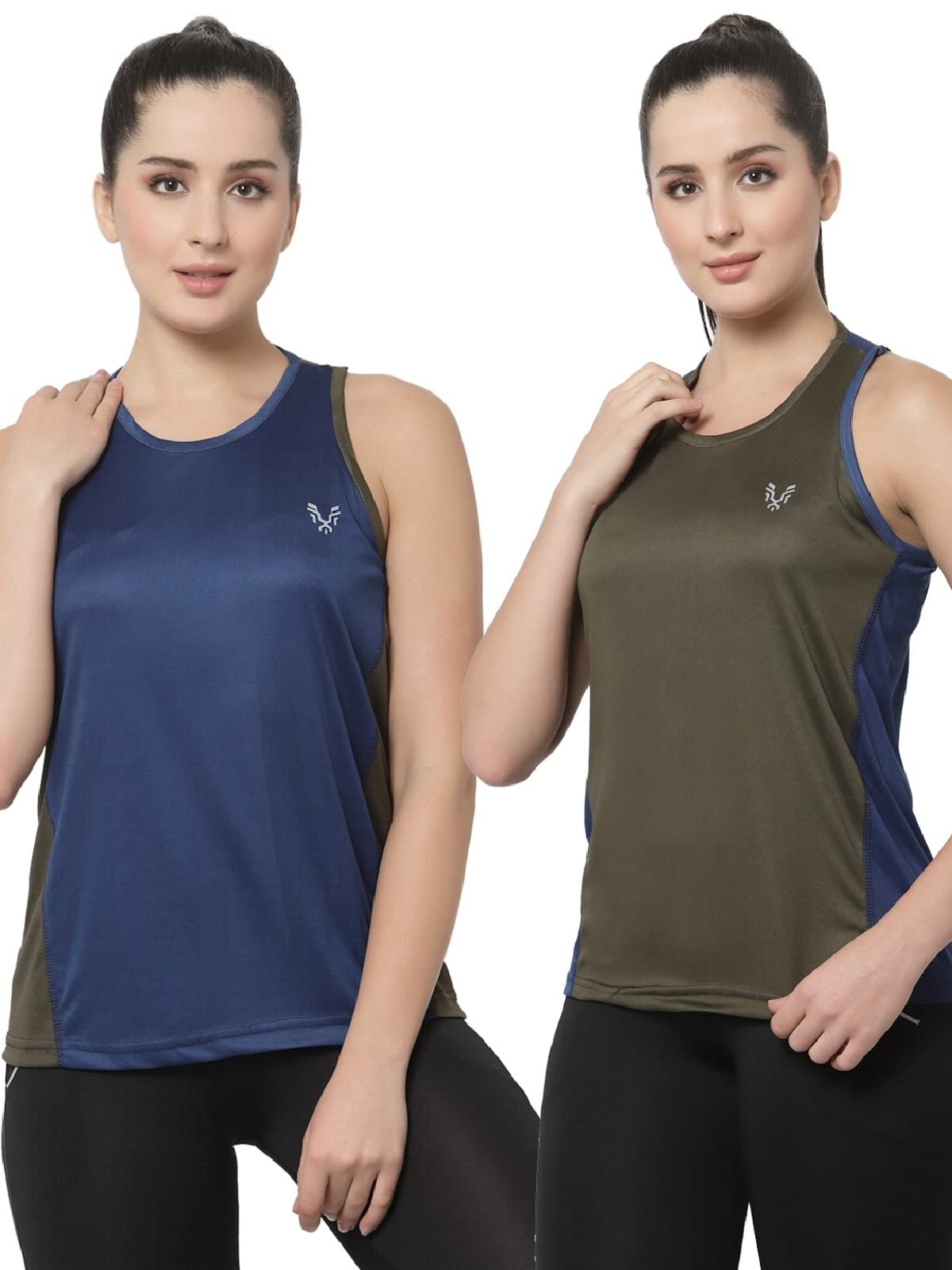 Women's Dry Fit Workout Tank Top Sports Gym T-Shirt (Pack of 2)-image-27