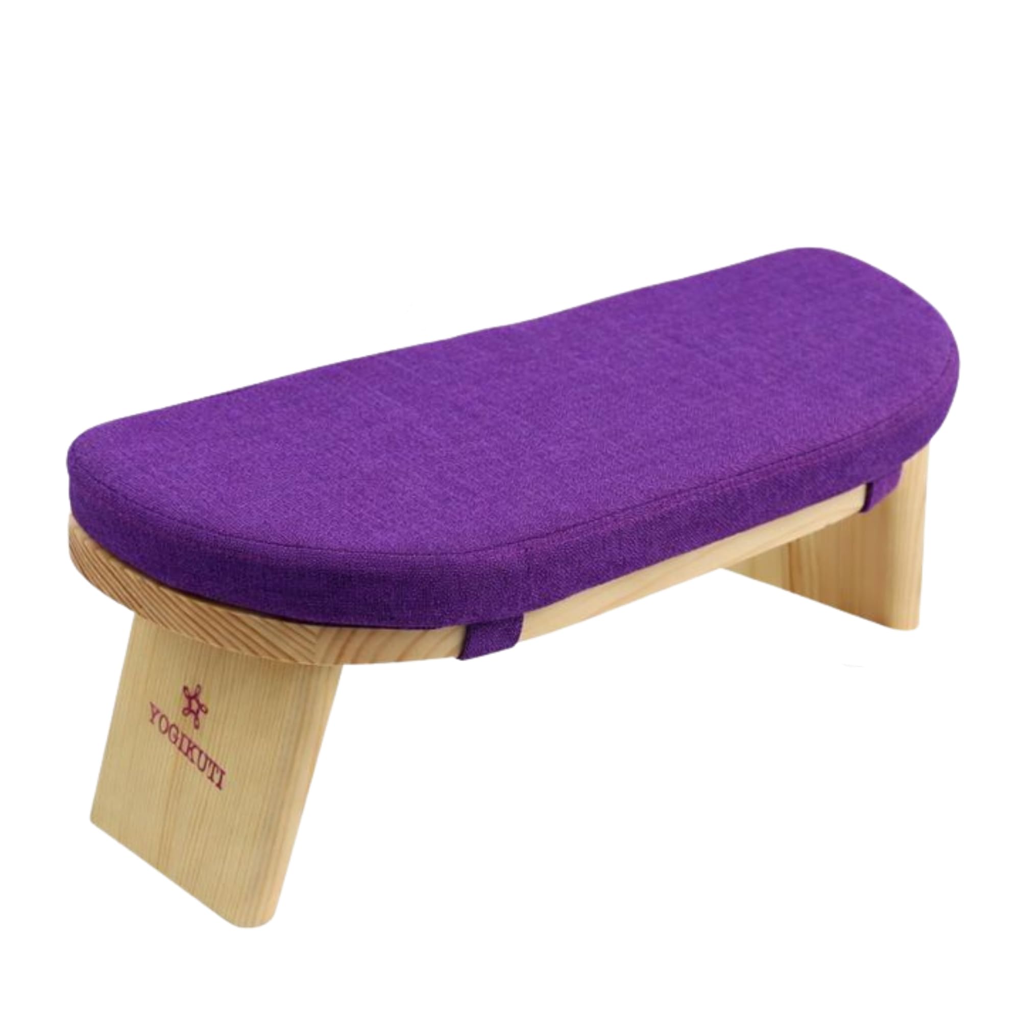 Folding Meditation Bench with Removable Cushion I Wooden Seiza Kneeling Stool for Comfortable Posture I Ergonomic Meditation Seat for Home I Yoga Studio & Mindfulness Practice (Purple)-image-27