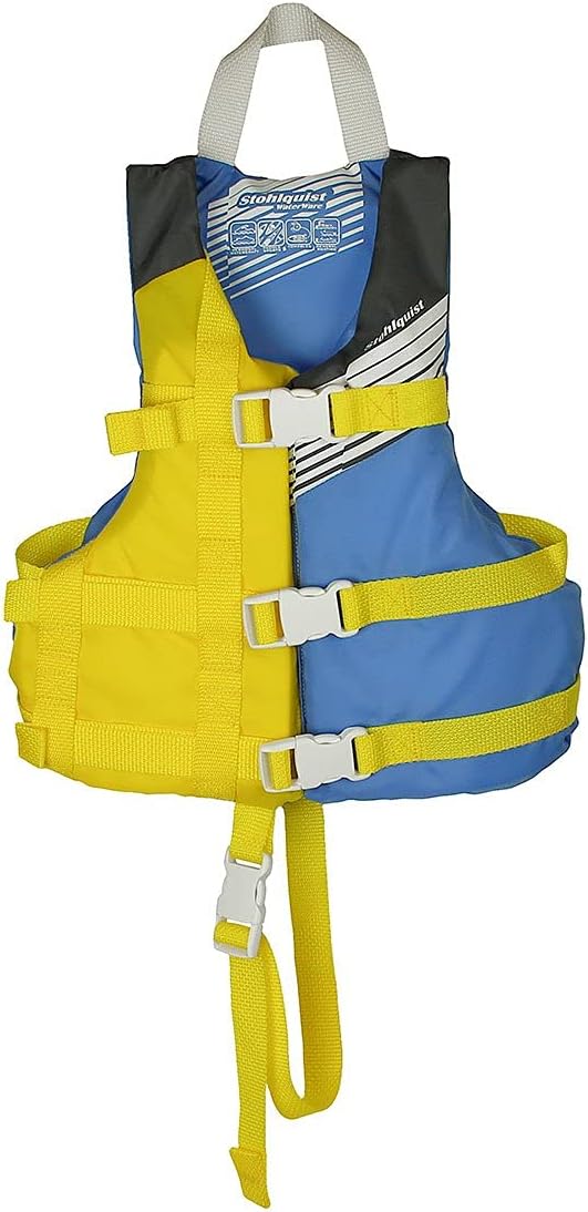 Stohlquist Kids Life Jacket 30-50 lbs - Coast Guard Approved Life Vest - Type III PFD for Boys and Girls - Secure & Adjustable Fit for Swimming, Boating & Water Sports