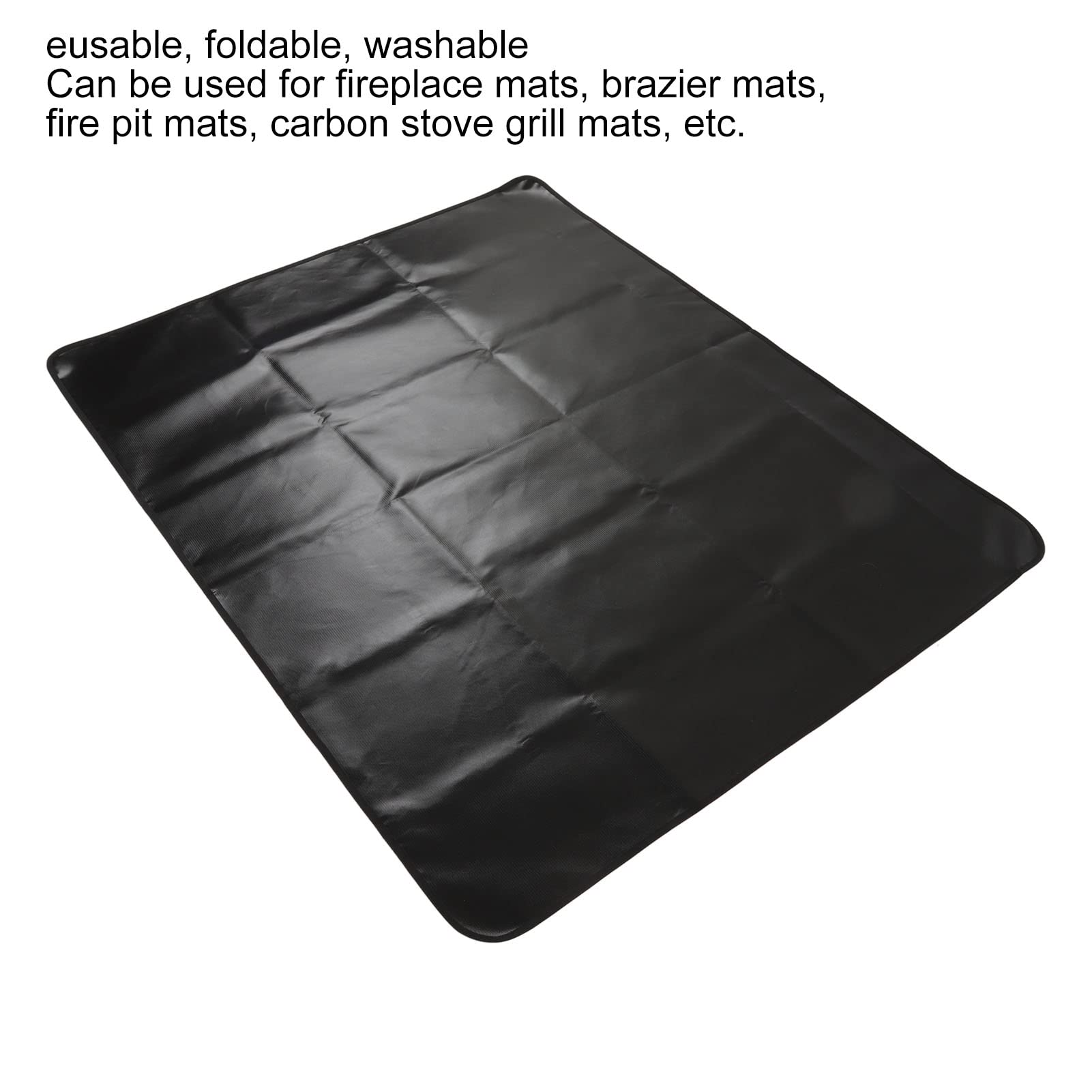 Grillmatten, doppelseitiges Silikon, feuerfest, wiederverwendbar, faltbar, Grillpads für Outdoor, Camping, Garten, Hof, Picknick (152x122CM Rechteck)