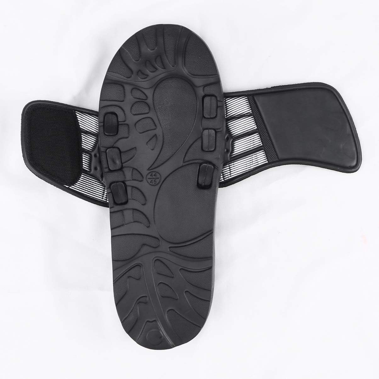 Milisten Foot Massage Slippers for Men Women with Therapeutic Acupressure Balls Adjustable Tai Gossip Design Reflexology Sandals for Plantar Fasciitis and Foot Relaxation Size 10.62X4.33X1.37 Inch