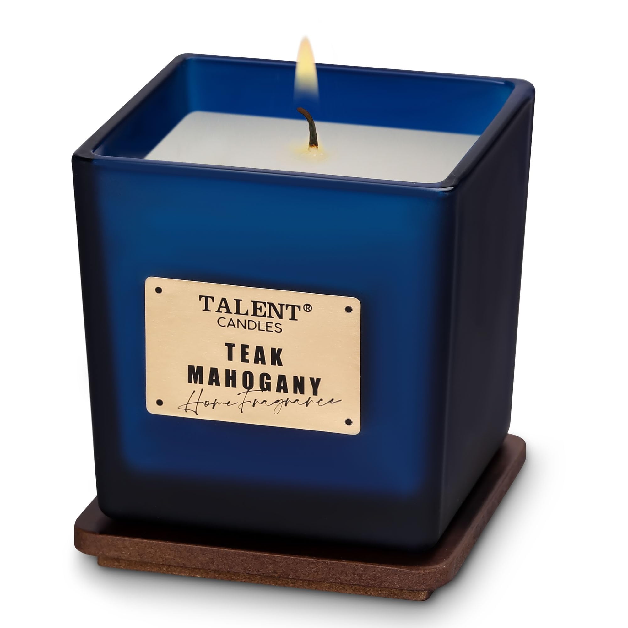 TALENT Velas perfumadas, velas de soja para el hogar, 7.8 onzas, velas de aromaterapia con tapa, regalos de velas, caoba de teca