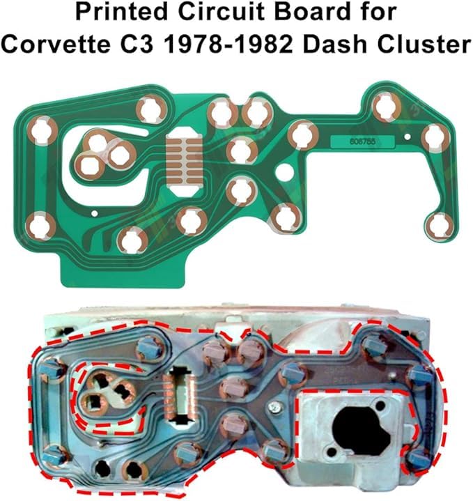 Printed Circuit Board for Corvette C3 1978-1982 Dash Cluster 25023577