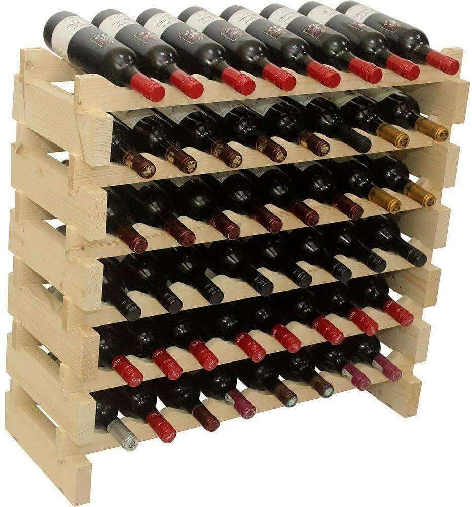 LKOP Stackable Modular Wine Storage Racks Shelves Standing, Thick REAL Wood MagnifiQ Wine rack Wine racks Wine cabinet Wine storage Wine rack cabinet Liquor rackn
