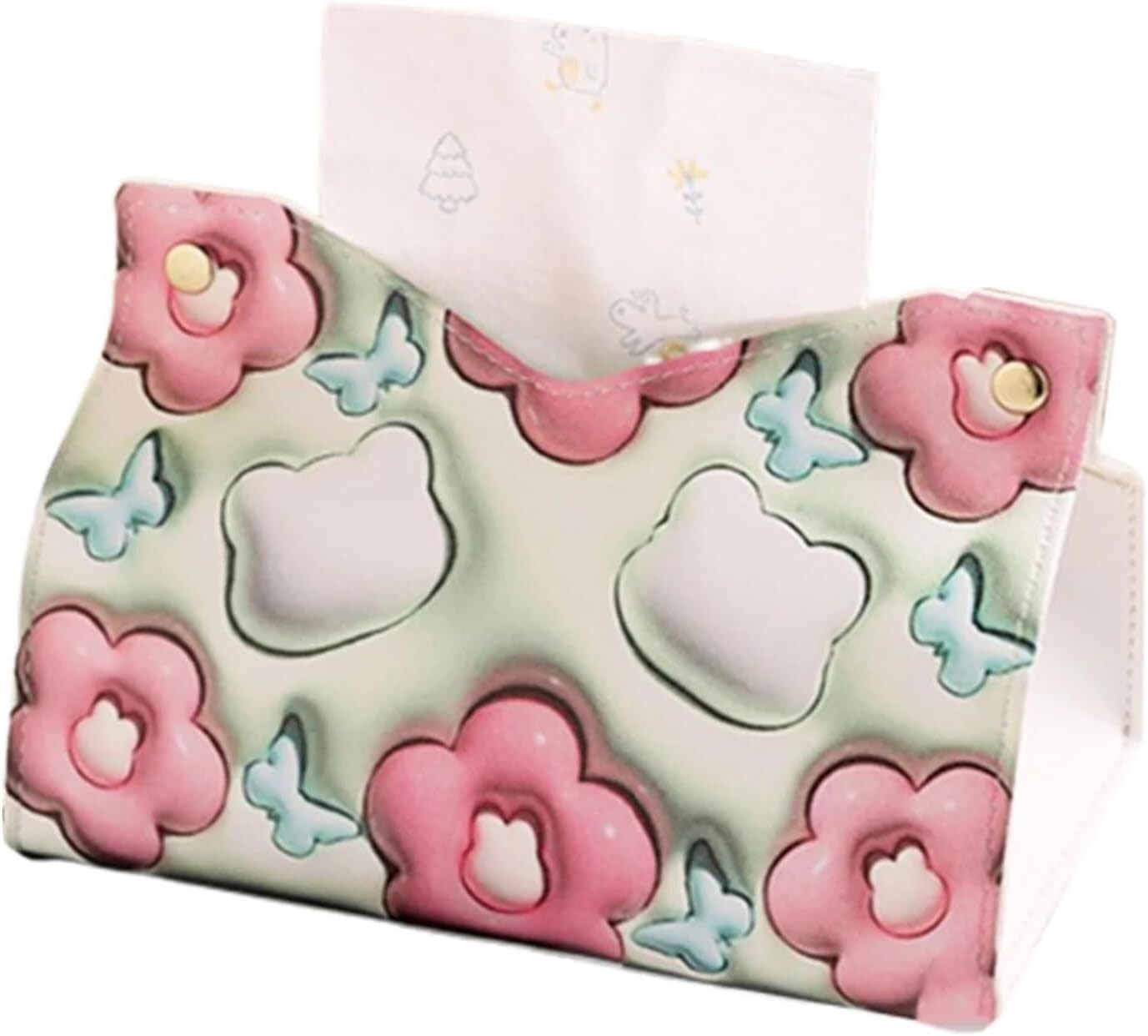 Tissue Box Cover Holder, Facial Case Paper Organizer Lightweight Tissue Box Holder