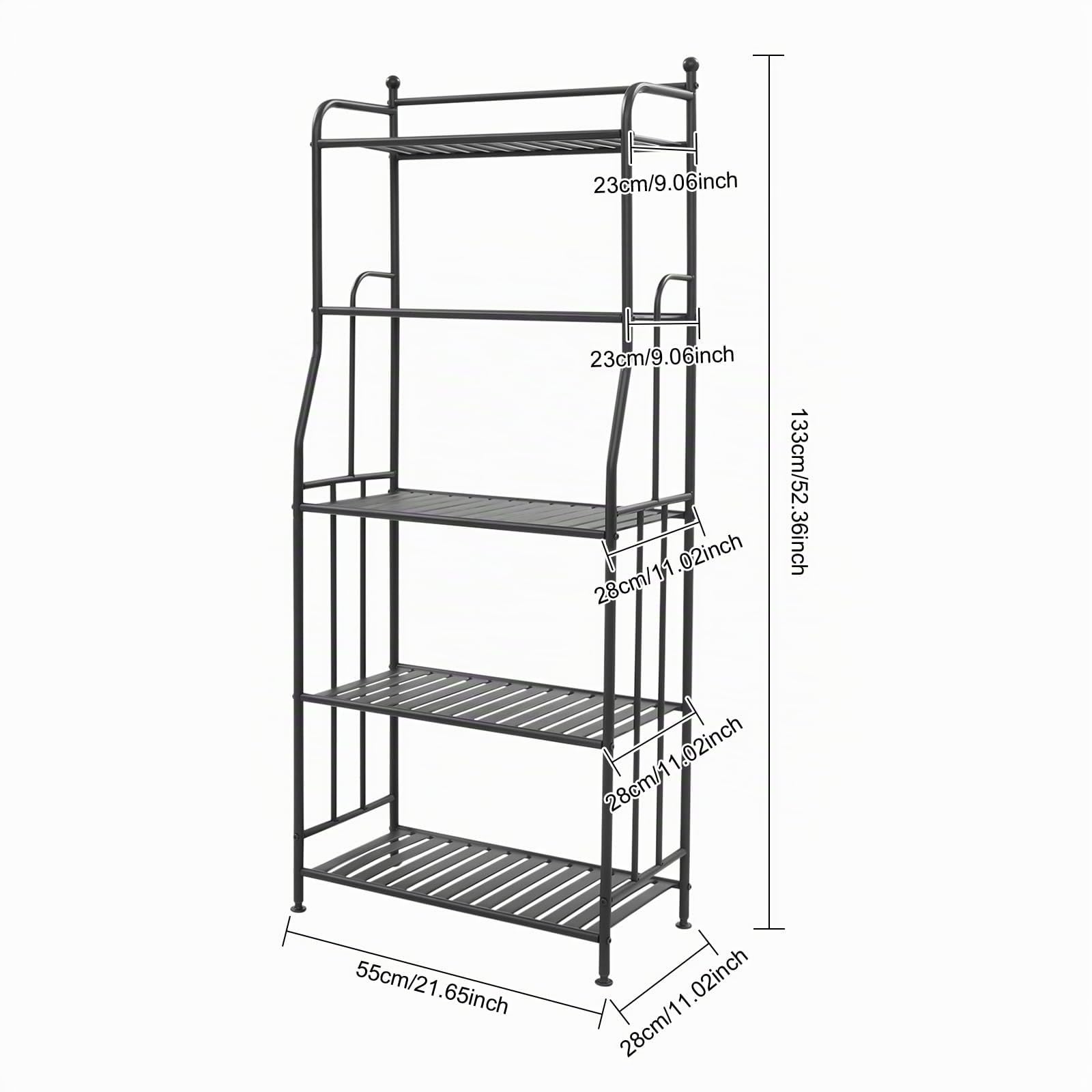 Scaffale per Piante a 5 Ripiani, Portavasi in Metallo, Organizzatore per Fiori per Interni ed Esterni, Portavasi per Soggiorno, Balcone, Giardino