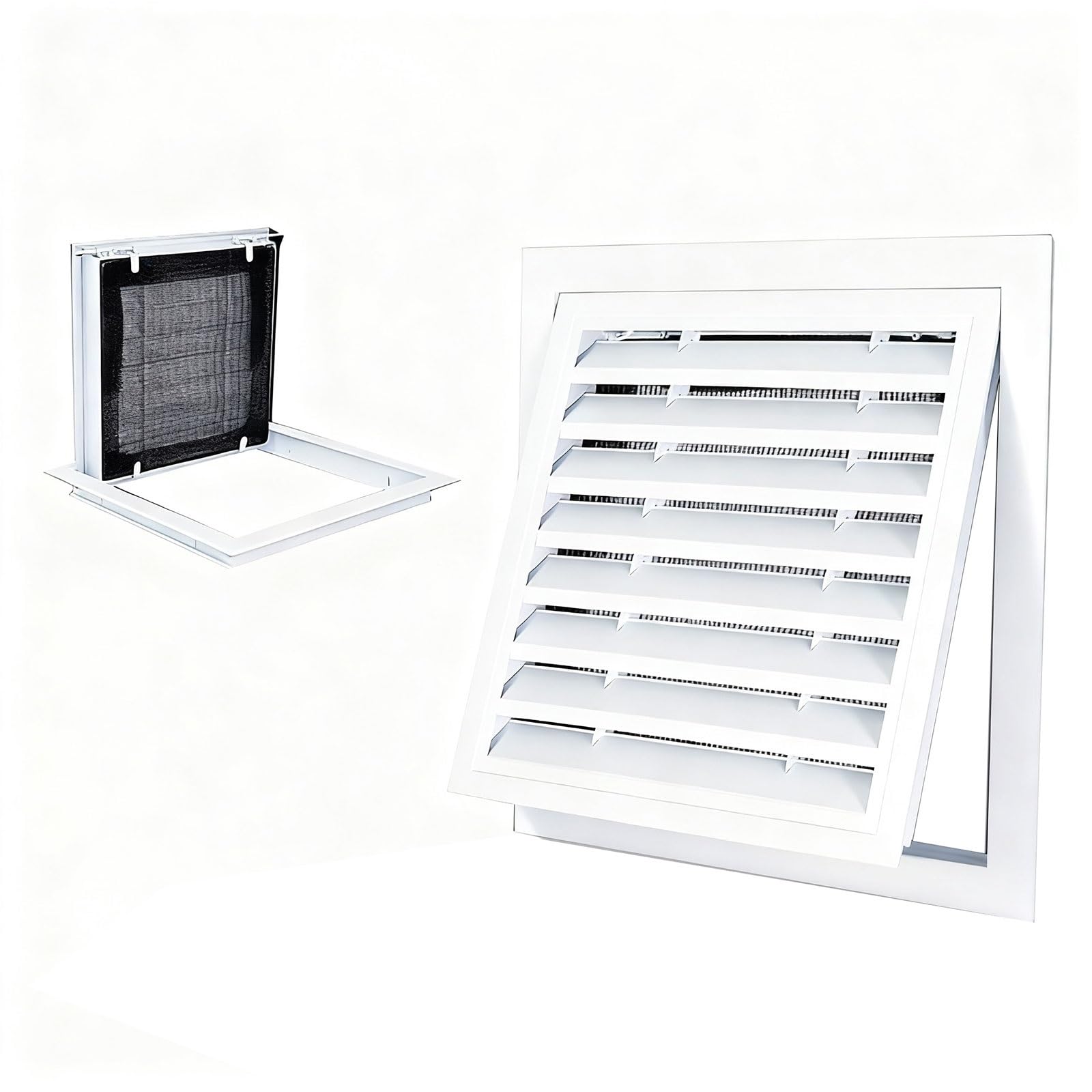 Panel de acceso empotrado blanco para paneles de yeso, puerta de acceso de fontanería de 15 x 20 pulgadas, escotilla de aluminio para ventilación de cocina al aire libre y ático con filtros de rejilla