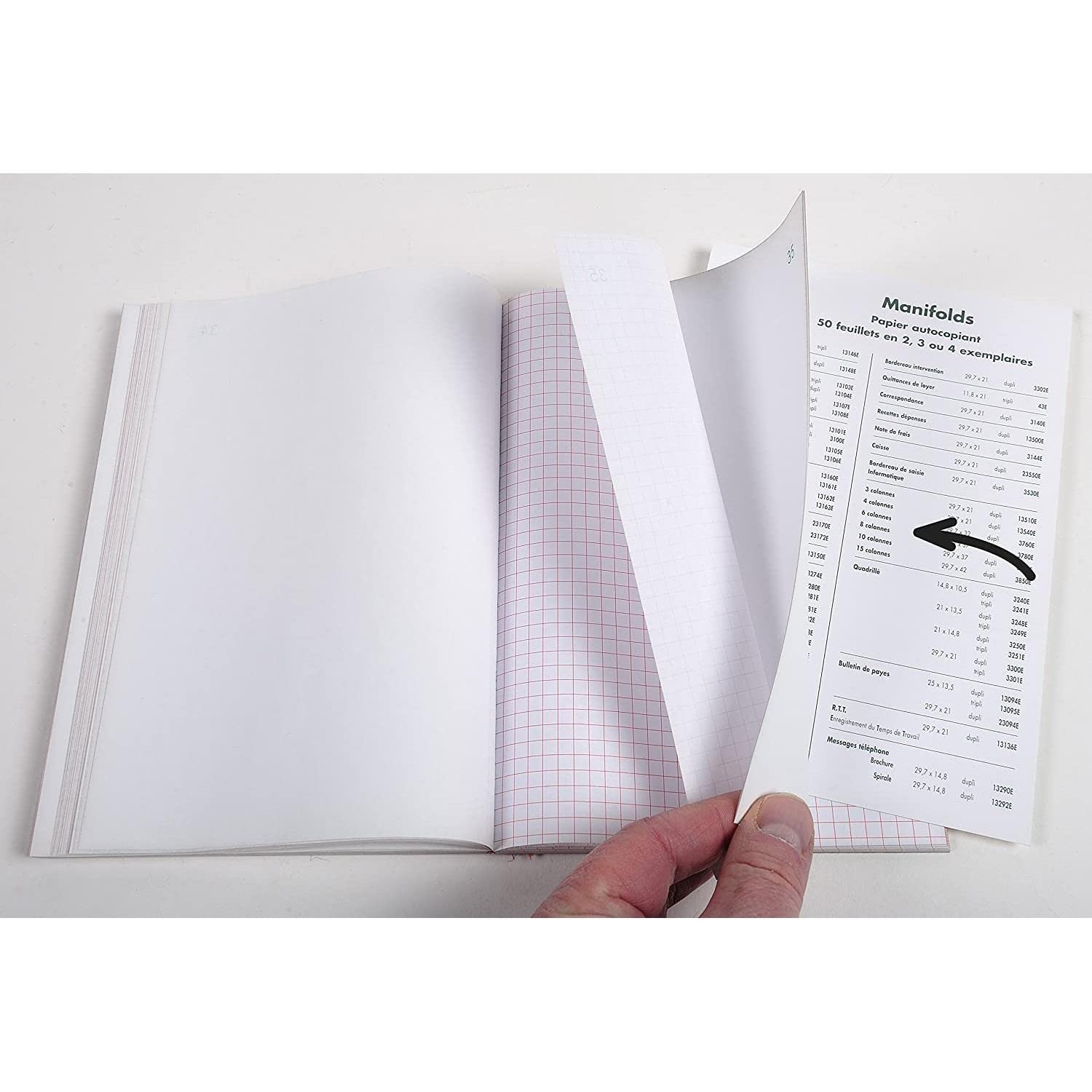 EXACOMPTA Lot de 5 Manifolds Factures micro-entrepreneur 21x14,8cm - 50 feuillets autocopiants dupli