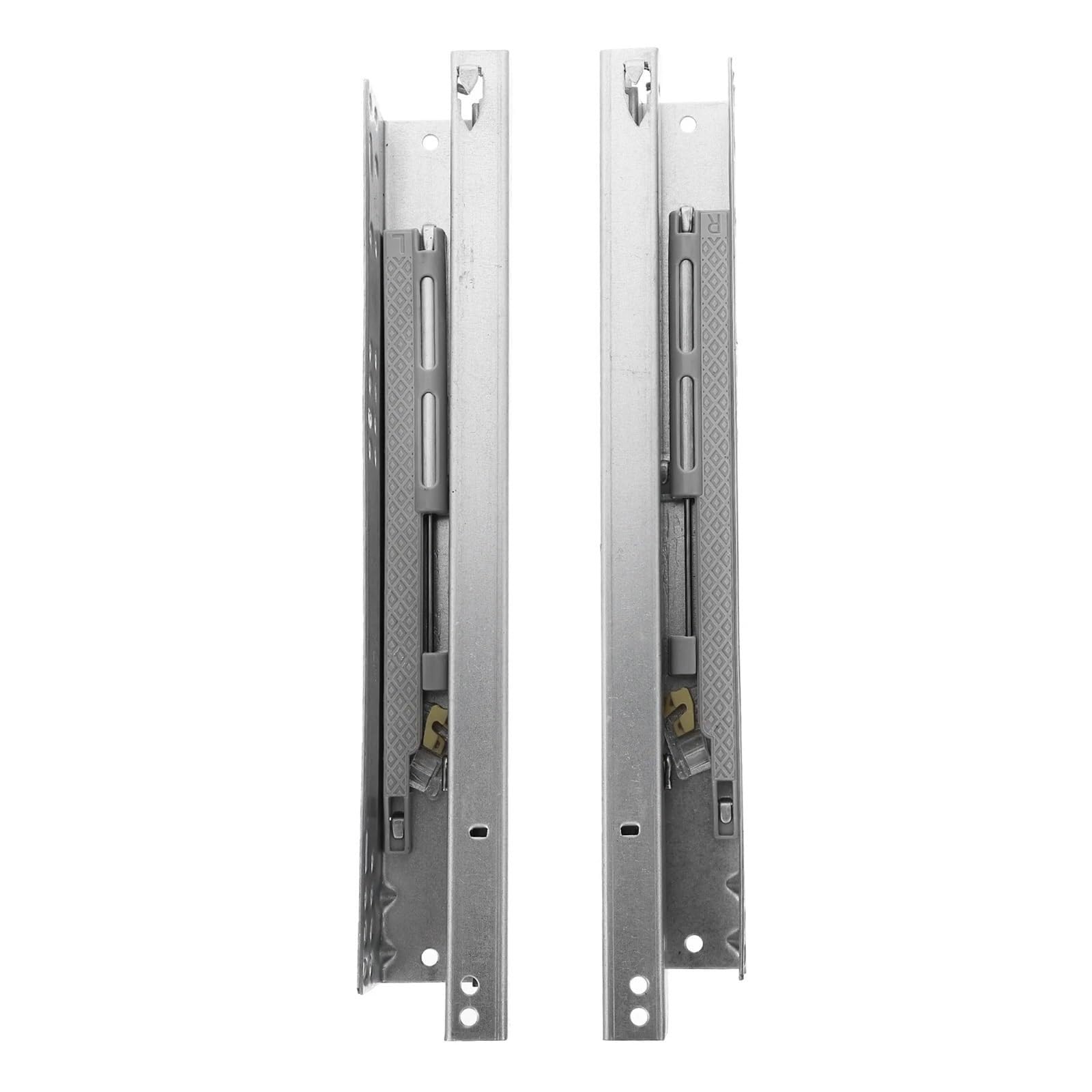 Drawer Runners 2 Pcs Duty Drawer Slide Rails Cold Rolled Steel Silent Cabinet Slides Hardware Two Section Buffer Tracks Furniture
