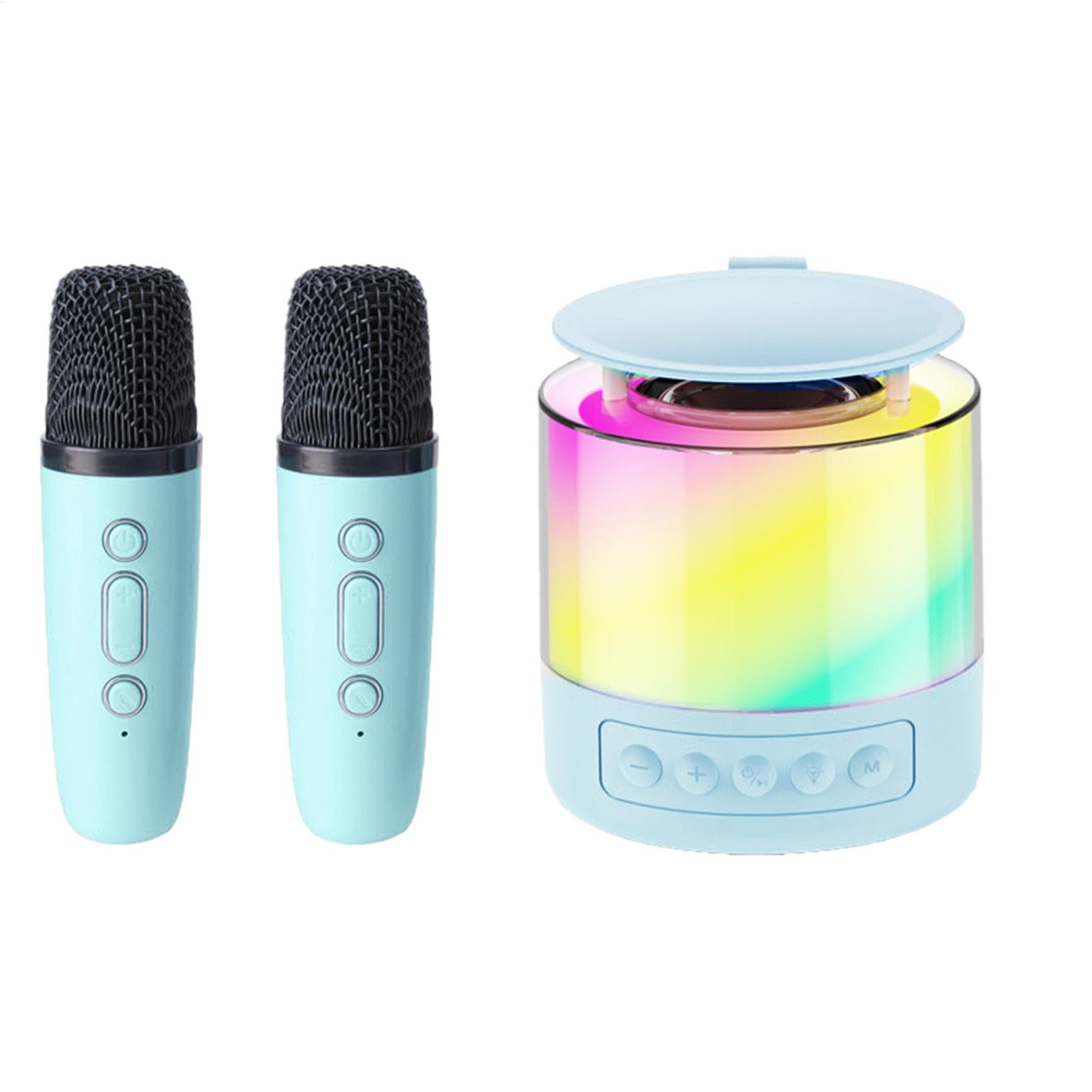 Karaoke Machine - Microphone and Speaker Set with Light | Wireless Speaker with Microphone | 5w Output Powers | 20Hz-20KHz Frequency Range | Karaoke Machines Portable Speaker Wireless Microphone