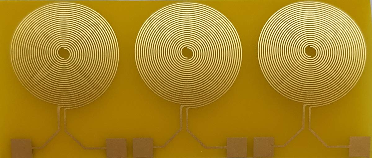 Runde, spiralförmige, flexible Goldelektroden, 15 Stück