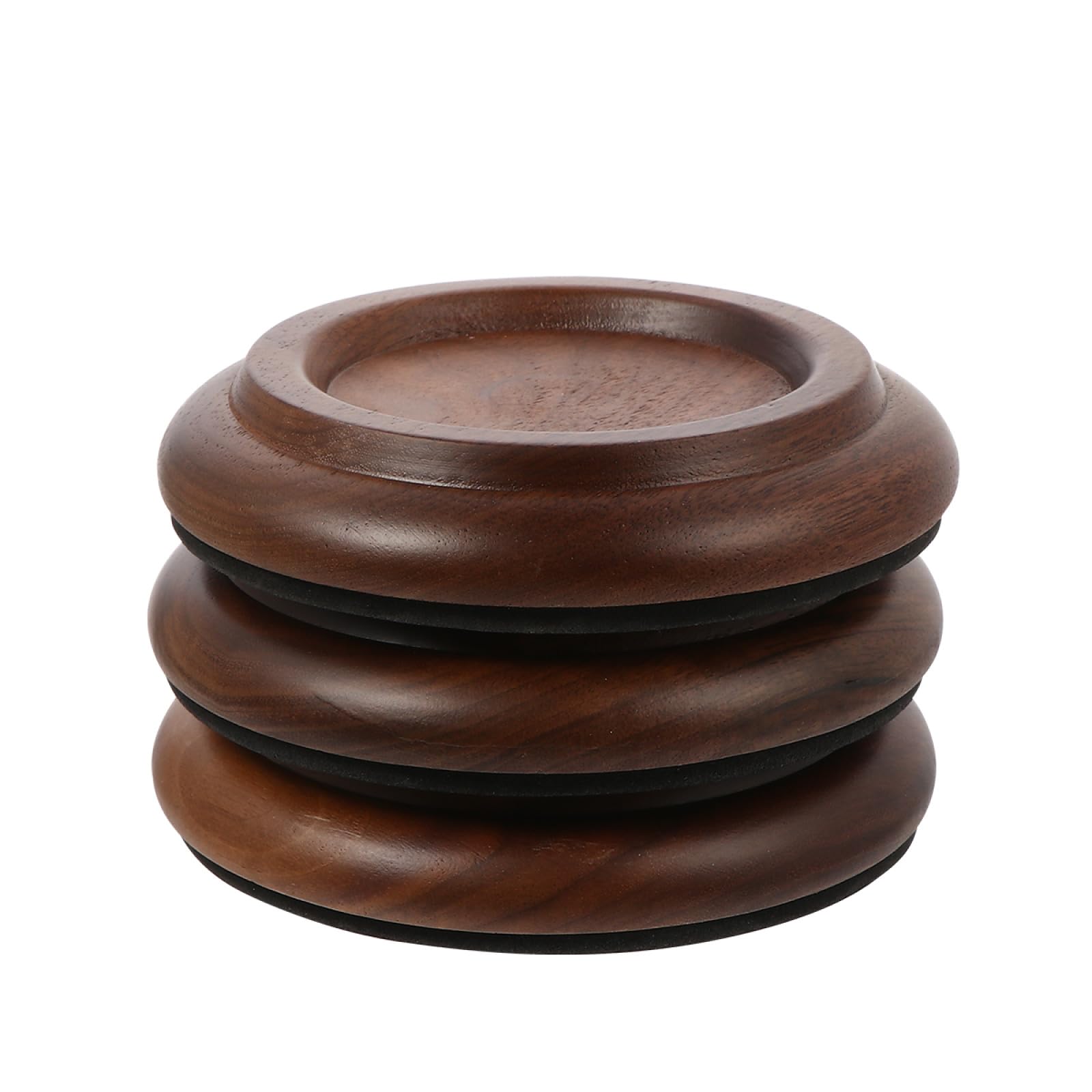 Coupelles de roulettes de piano en bois de noyer pour stabiliser et isoler le piano