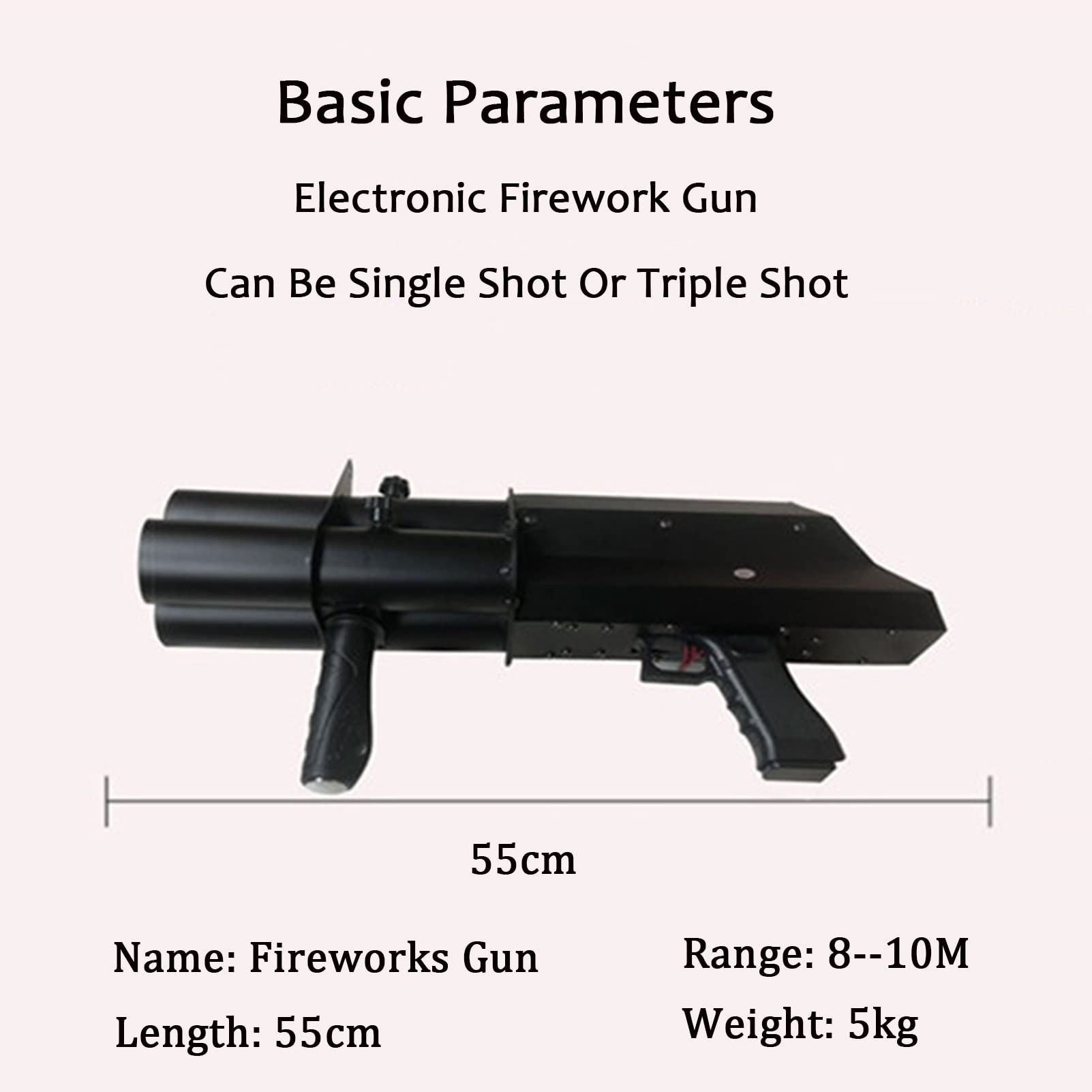 RayGenius Lanceur De Confettis, Feu d'artifice éLectronique avec LumièRes LED, Propulseur D'Ambiance De Feu d'artifice, Distance De Jet 8-10 Cm, Bars, Concerts, Mariages, FêTes