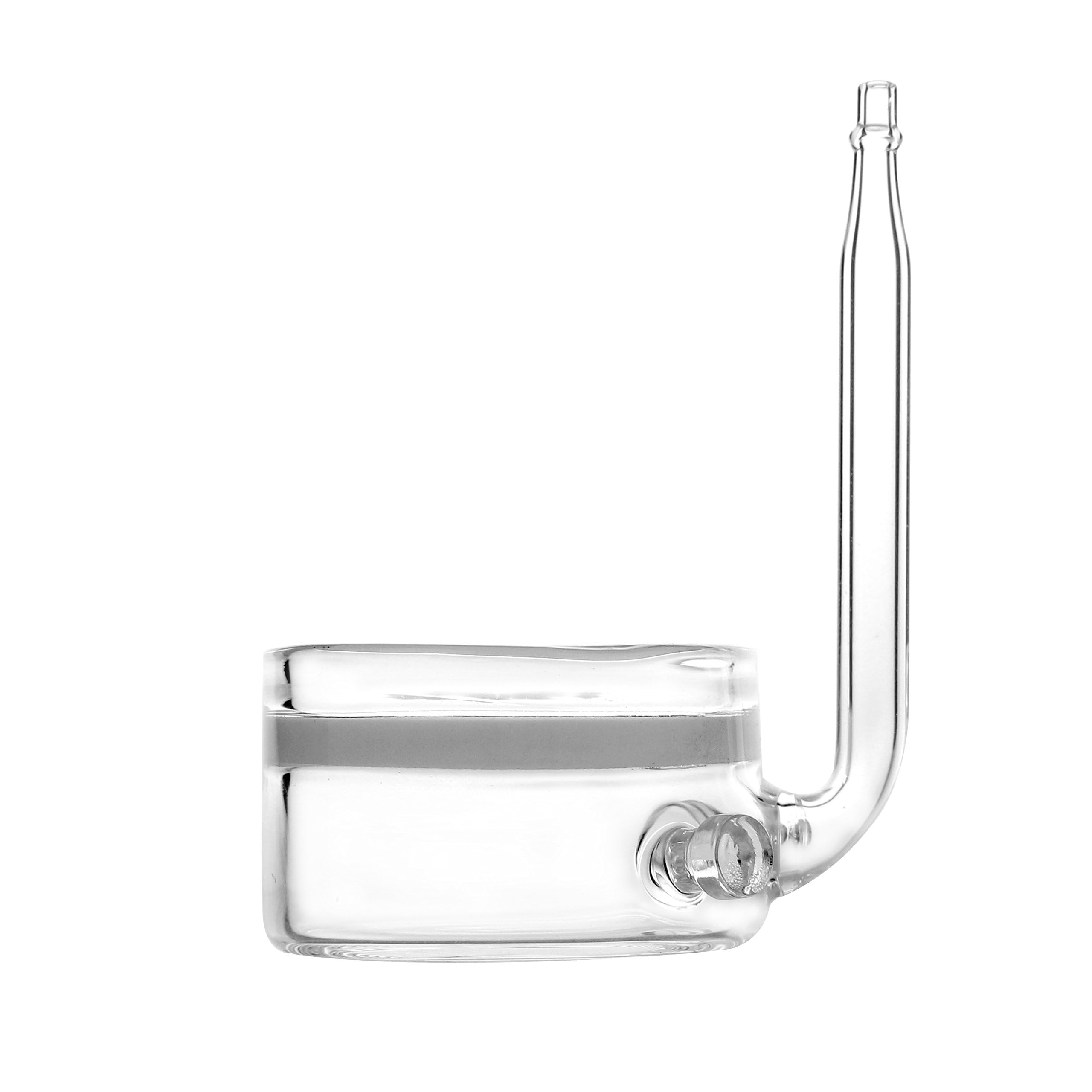 Difusor de CO2 de vidrio polen con tubo de conexión en forma de U para tanque plantado de acuario (2 pulgadas para 50-80 galones de EE. UU.)