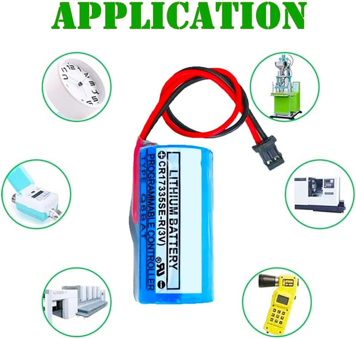 5-Pack Q6BAT CR17335SE-R 3V Lithium Battery for QNS System CR17335SE-R Battery, 1800mah
