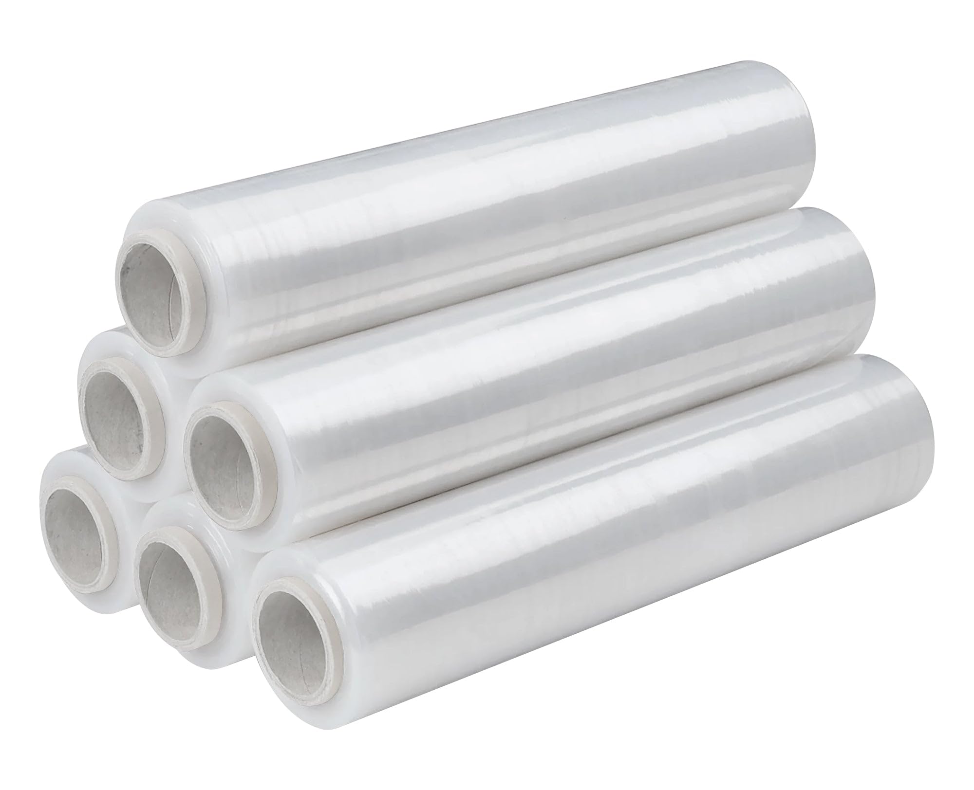 Film Estensibile Trasparente 2,8kg per Imballaggio 184mt x 50cm Pellicola Extra Resistente per Spedizioni e Trasloco (6 pezzi)