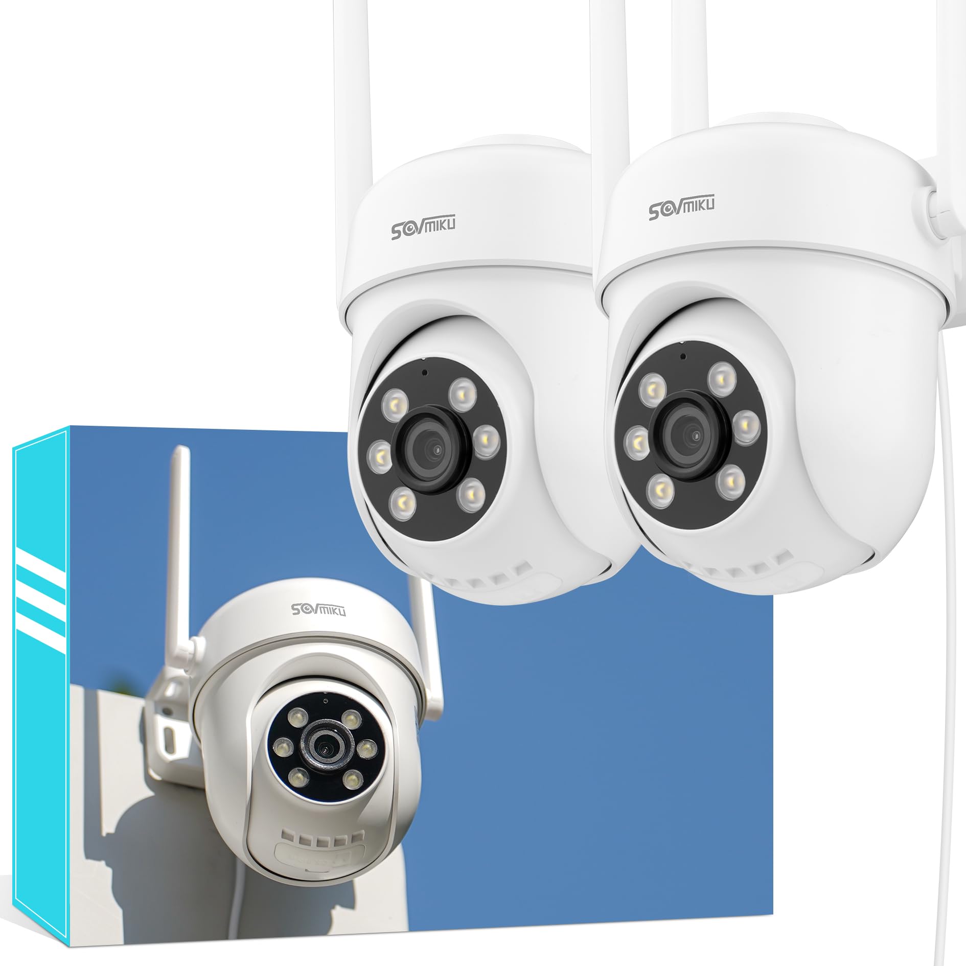 Vicohome 2K Outdoor Camera, Plug-in, 24/7 Recording, AI Tracking, Home Security, 2.4GHz Wi-Fi, 360° View Pan/Tilt, Two Way Audio, Color Night Vision, Easy to Setup, Strobe Siren,180 Days Care Plan-image-26