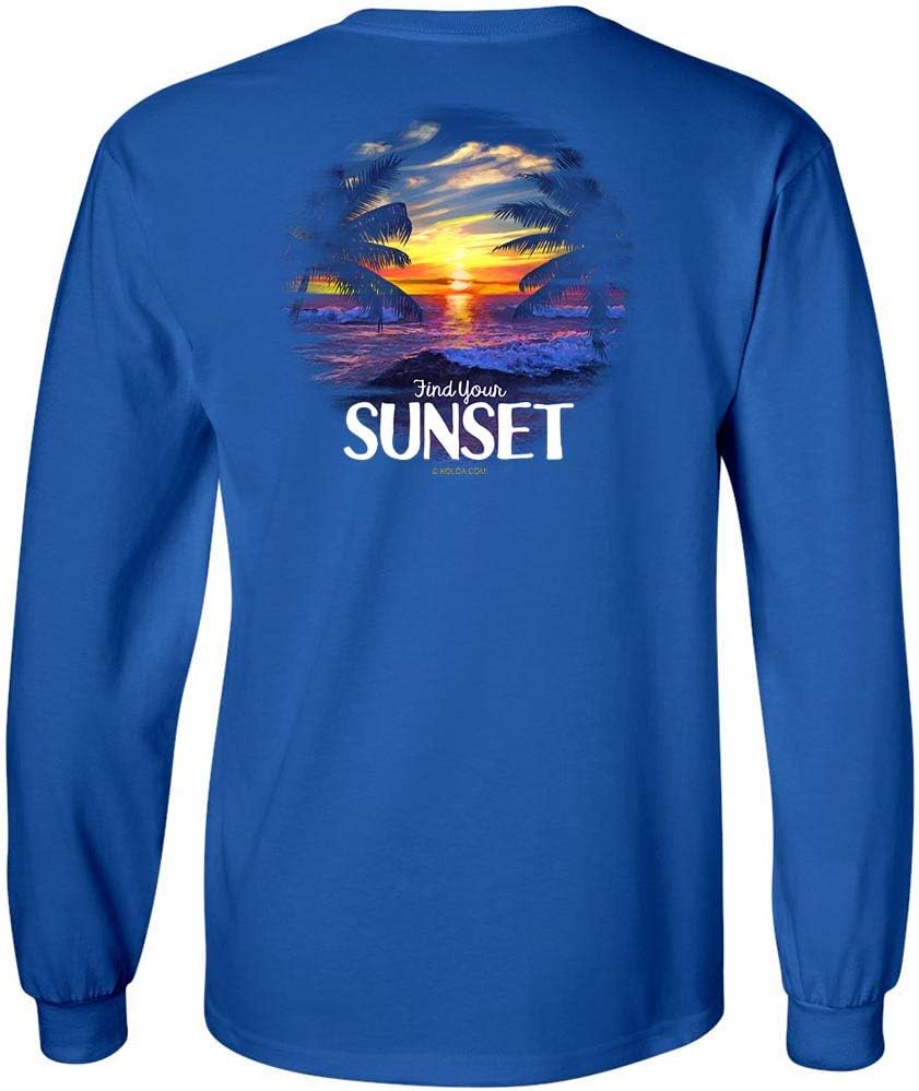 Koloa Surf Mens Stylized Surfer Logo Long Sleeve Tee in Reg, Big and Tall