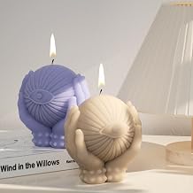 Skull Eye Candle Molds Hand Crystal Ball Resin Mold - Resin Casting Silicone Molds for Home Decor & Candle Making Wave Spiral Mold